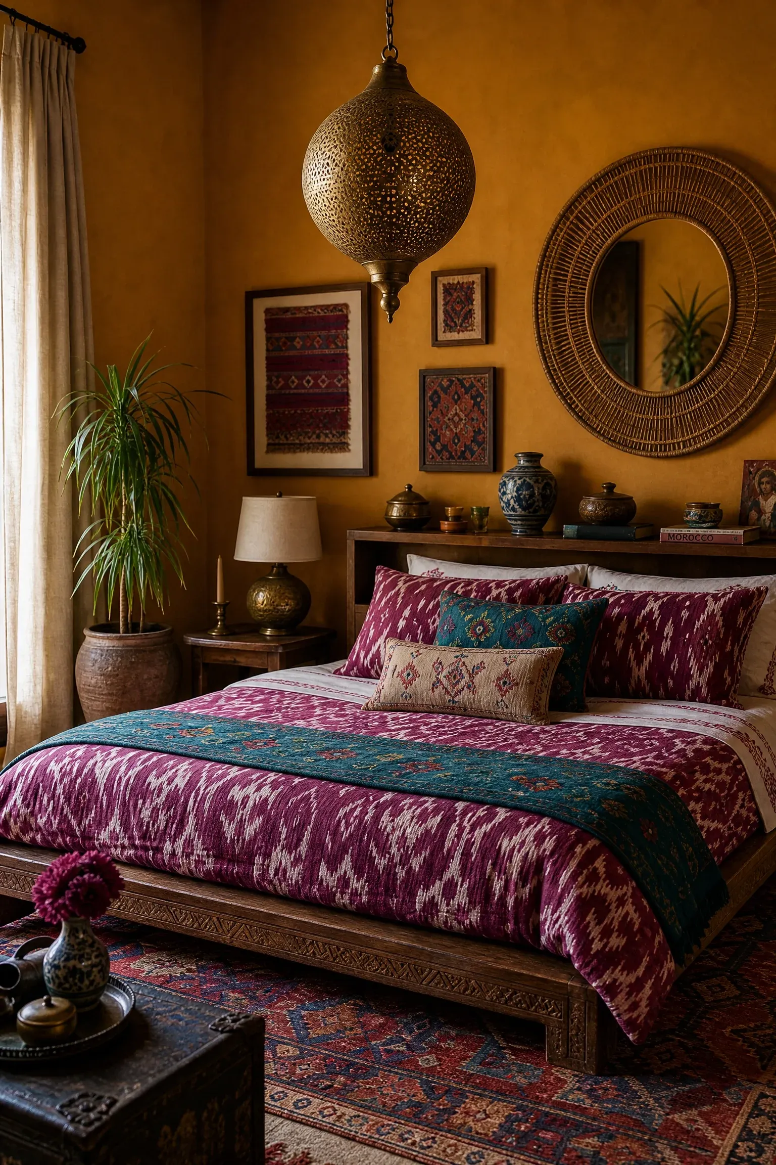 global eclectic vintage bedroom
