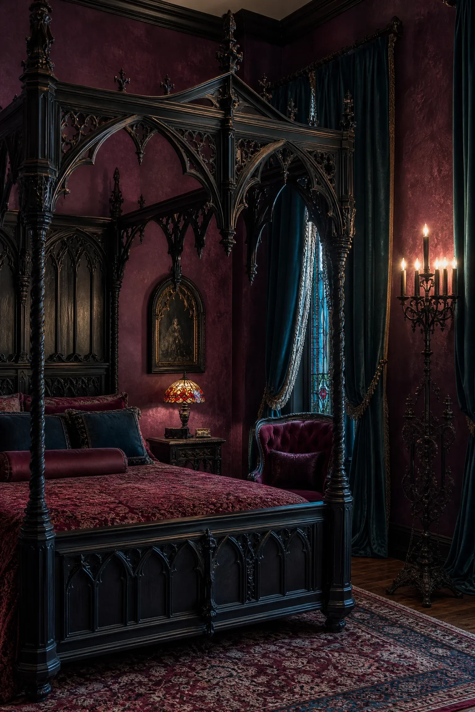 gothic revival bedroom