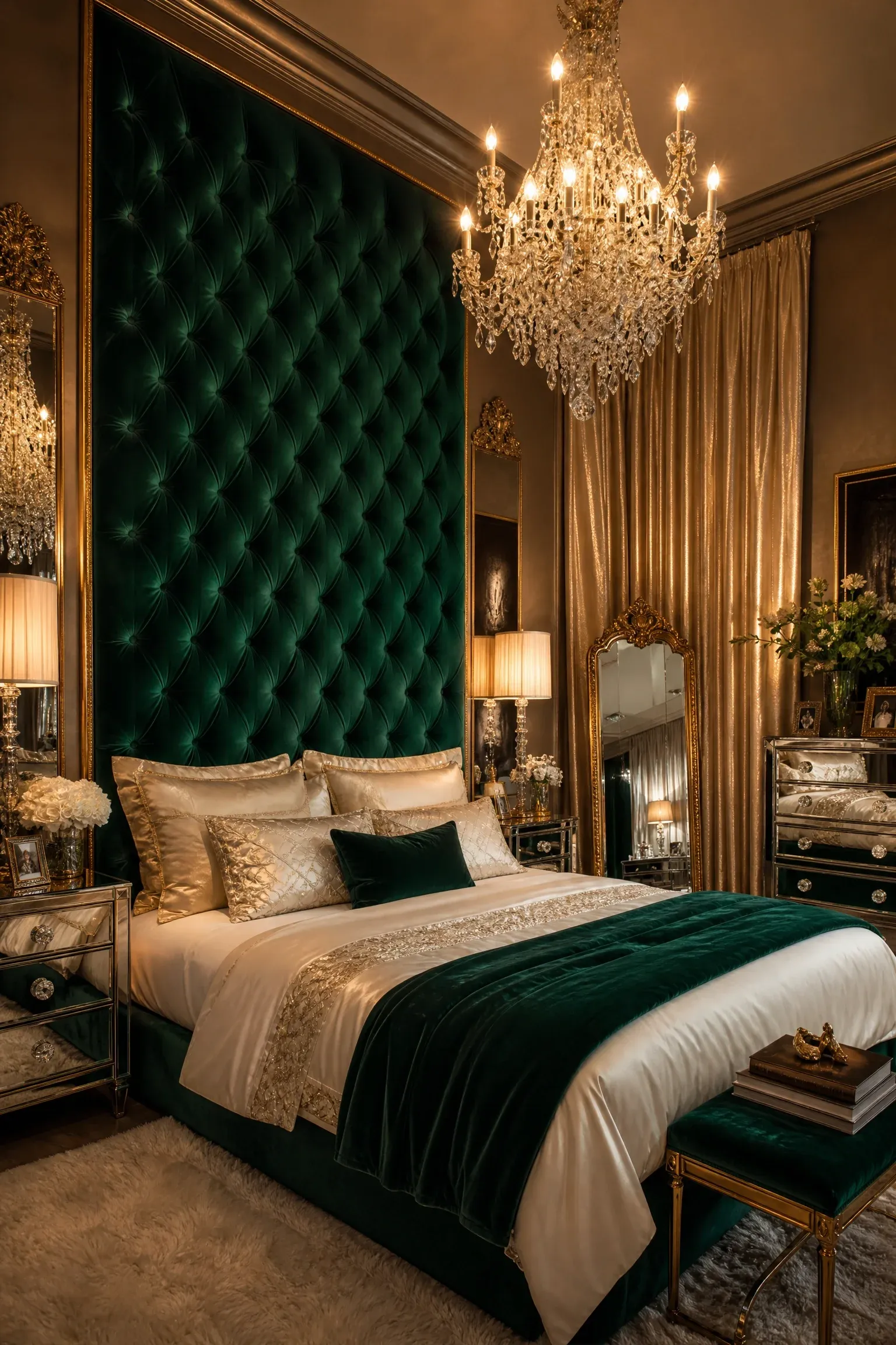 hollywood regency old glamour bedroom
