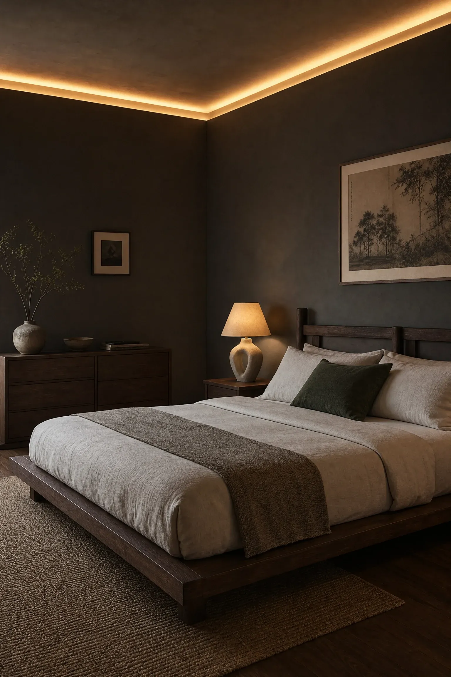 japandi vintage bedroom