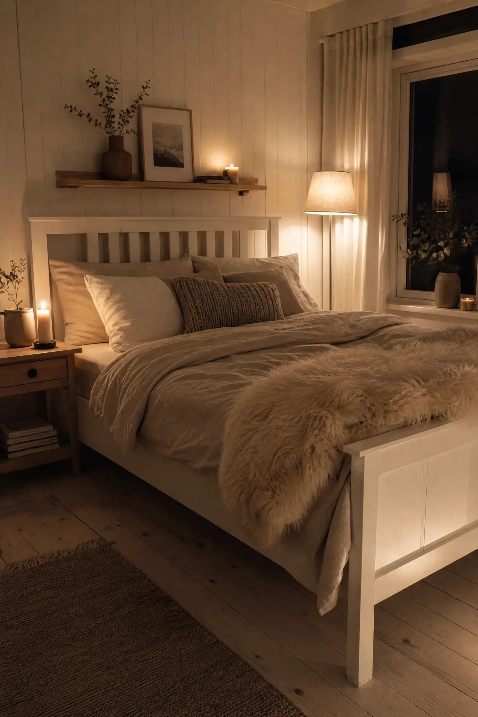 scandinavian farmhouse vintage bedroom