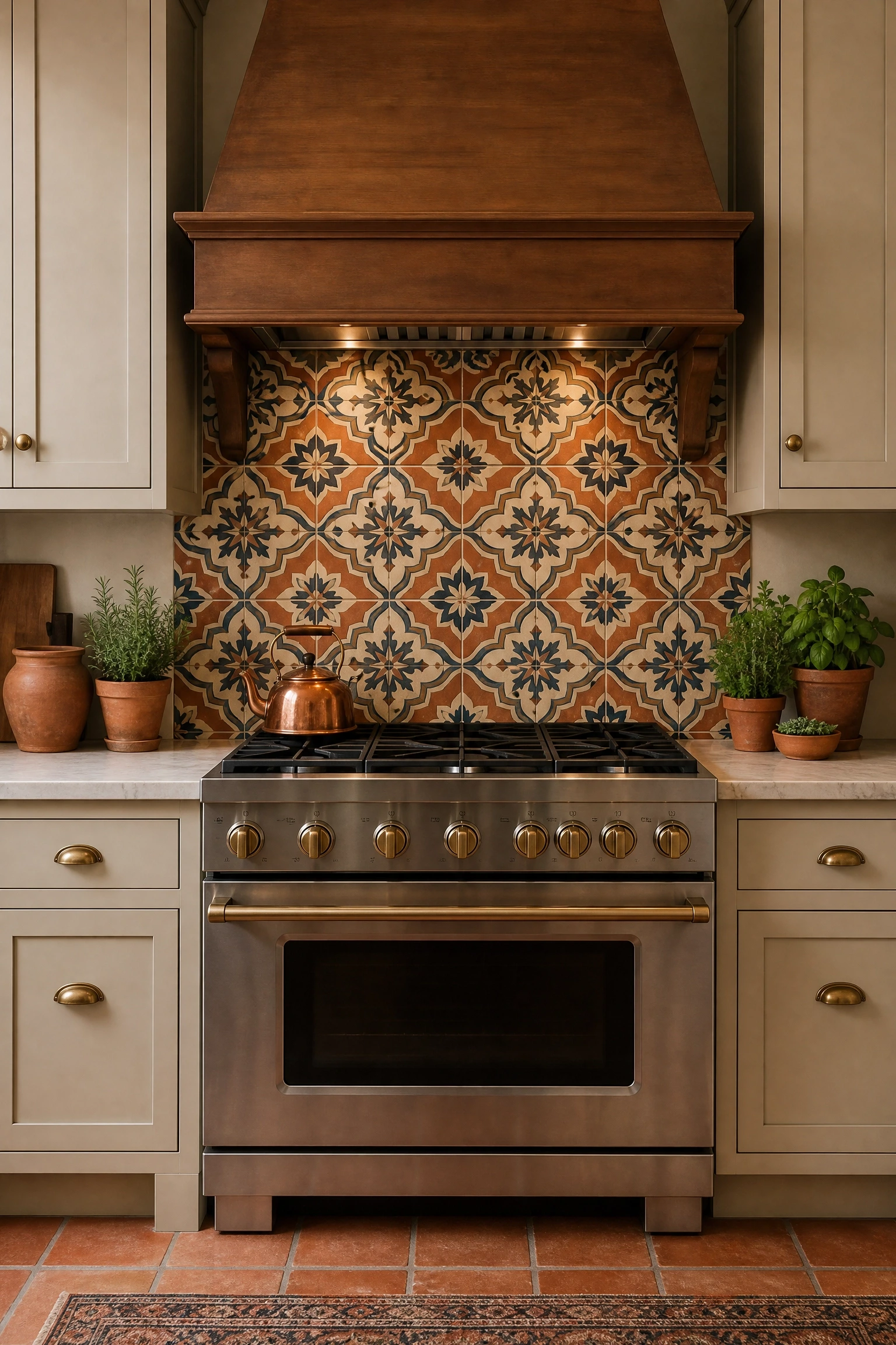 moroccan tile backsplash in a kitchen