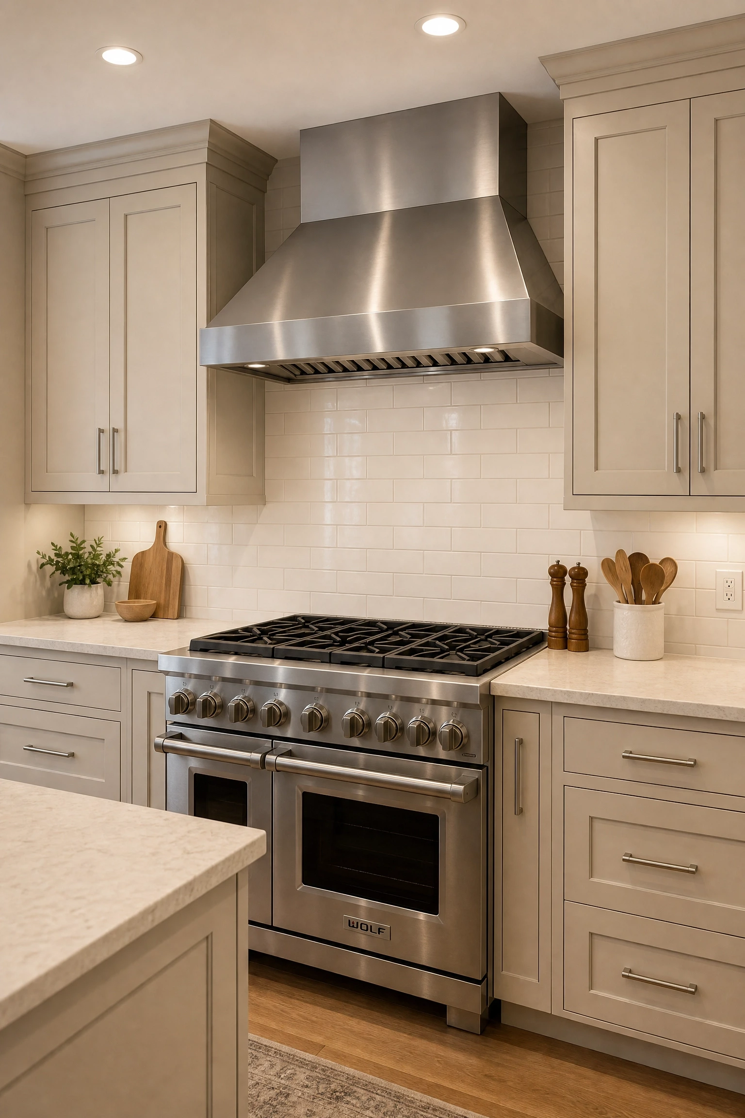 stainless steel appliances in a kitchen