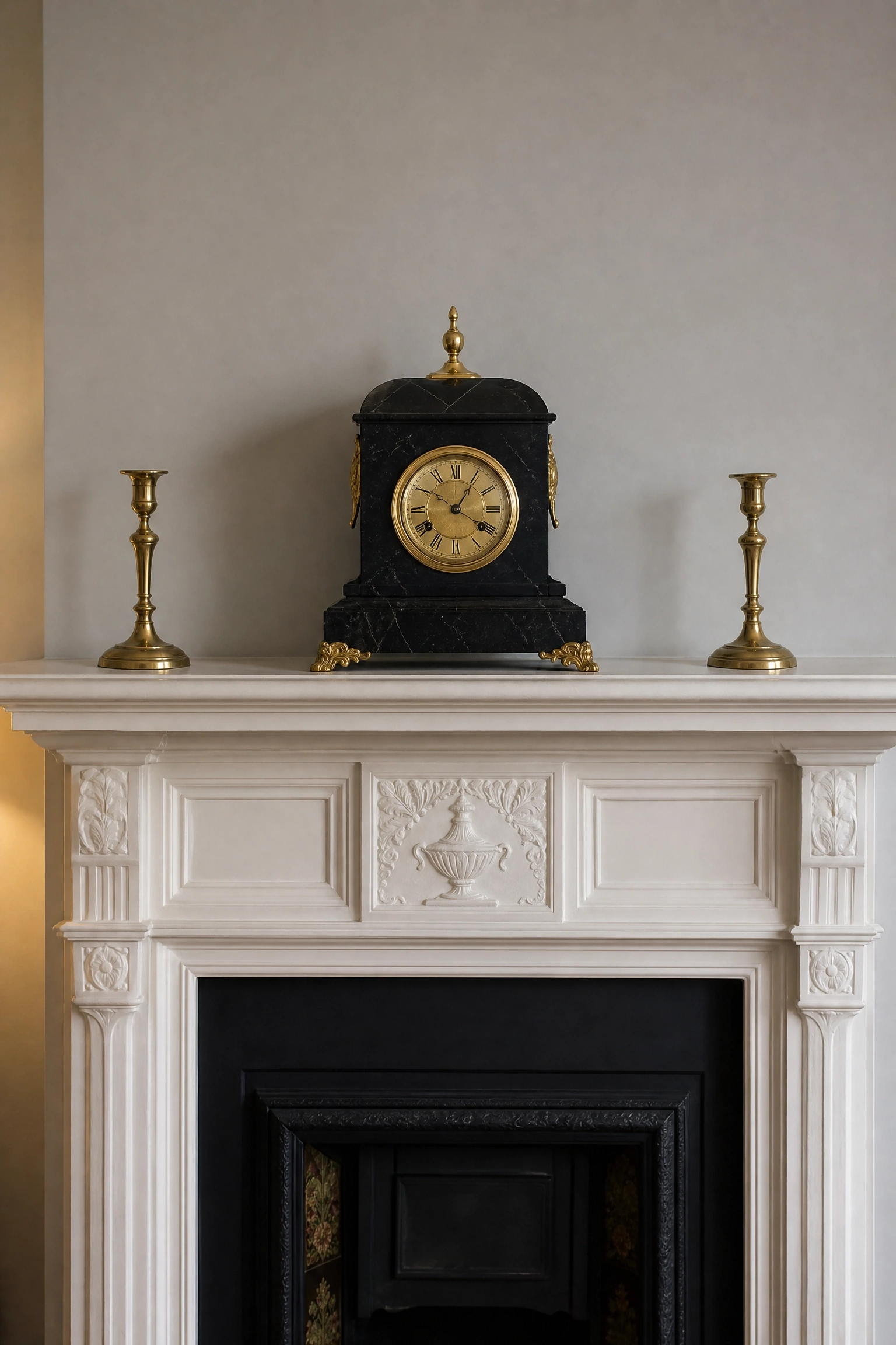 antique clock as anchor piece
