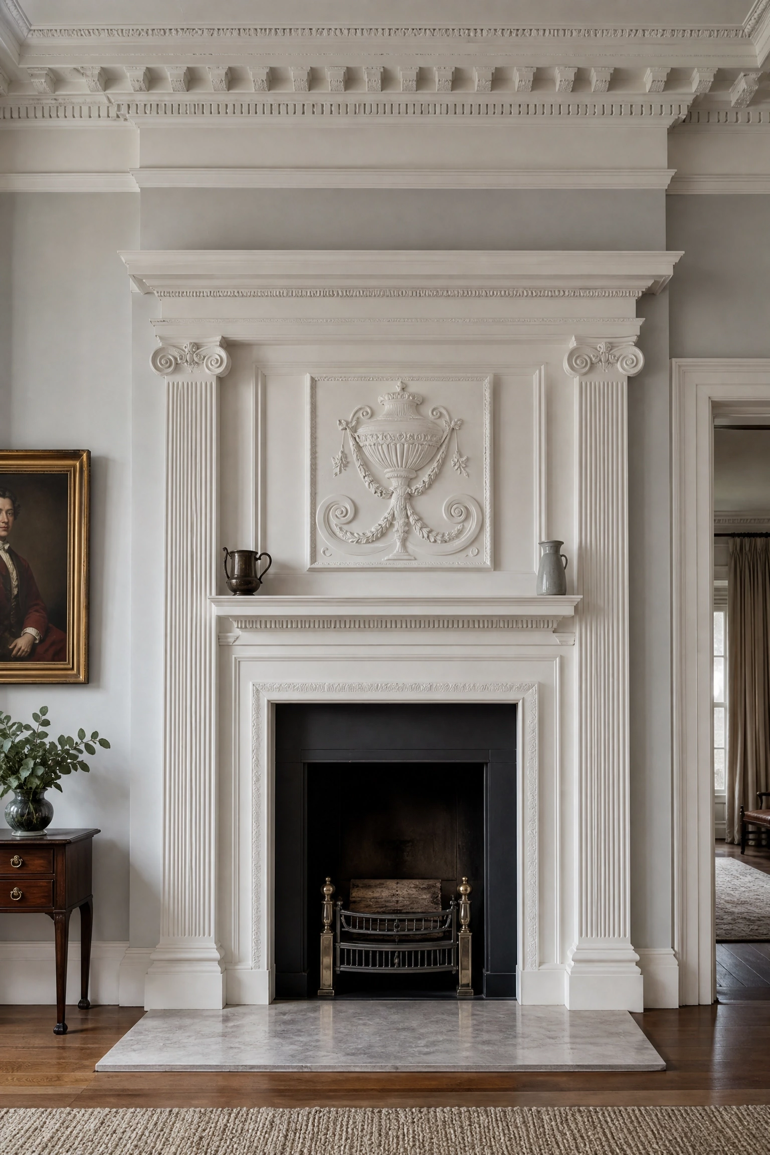 georgian carved wood surround