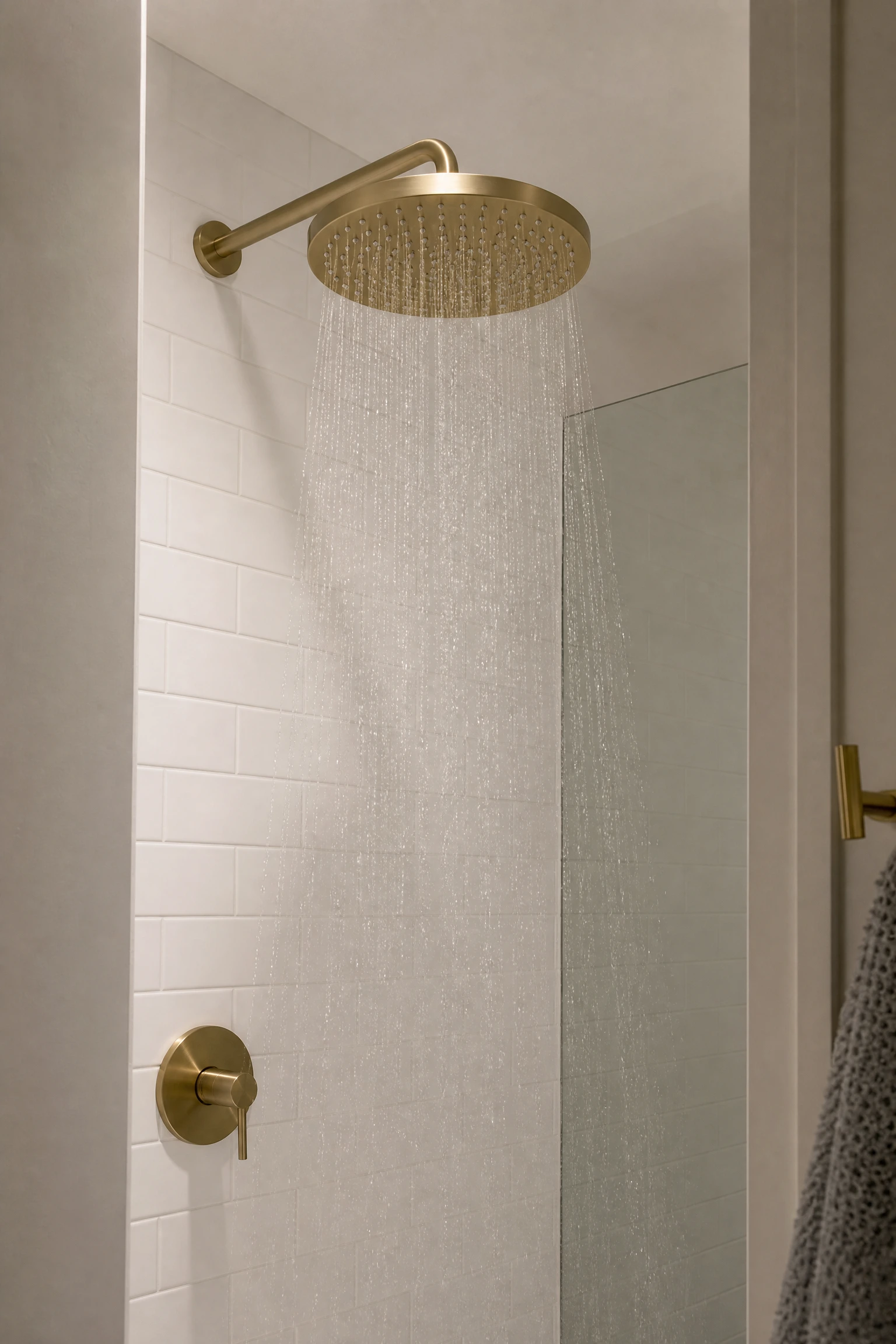 install a new showerhead in a bathroom
