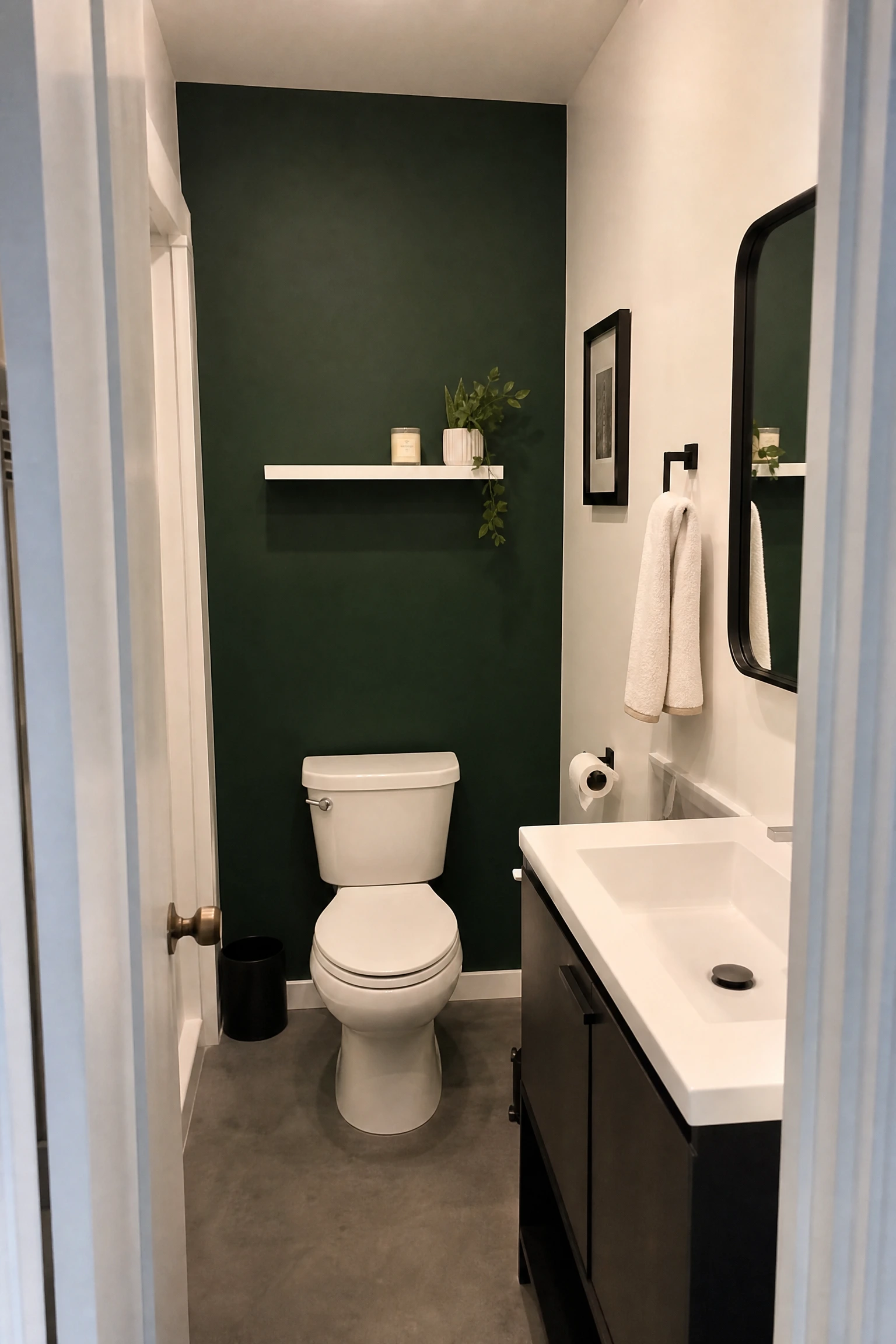 paint the walls or an accent wall in a bathroom