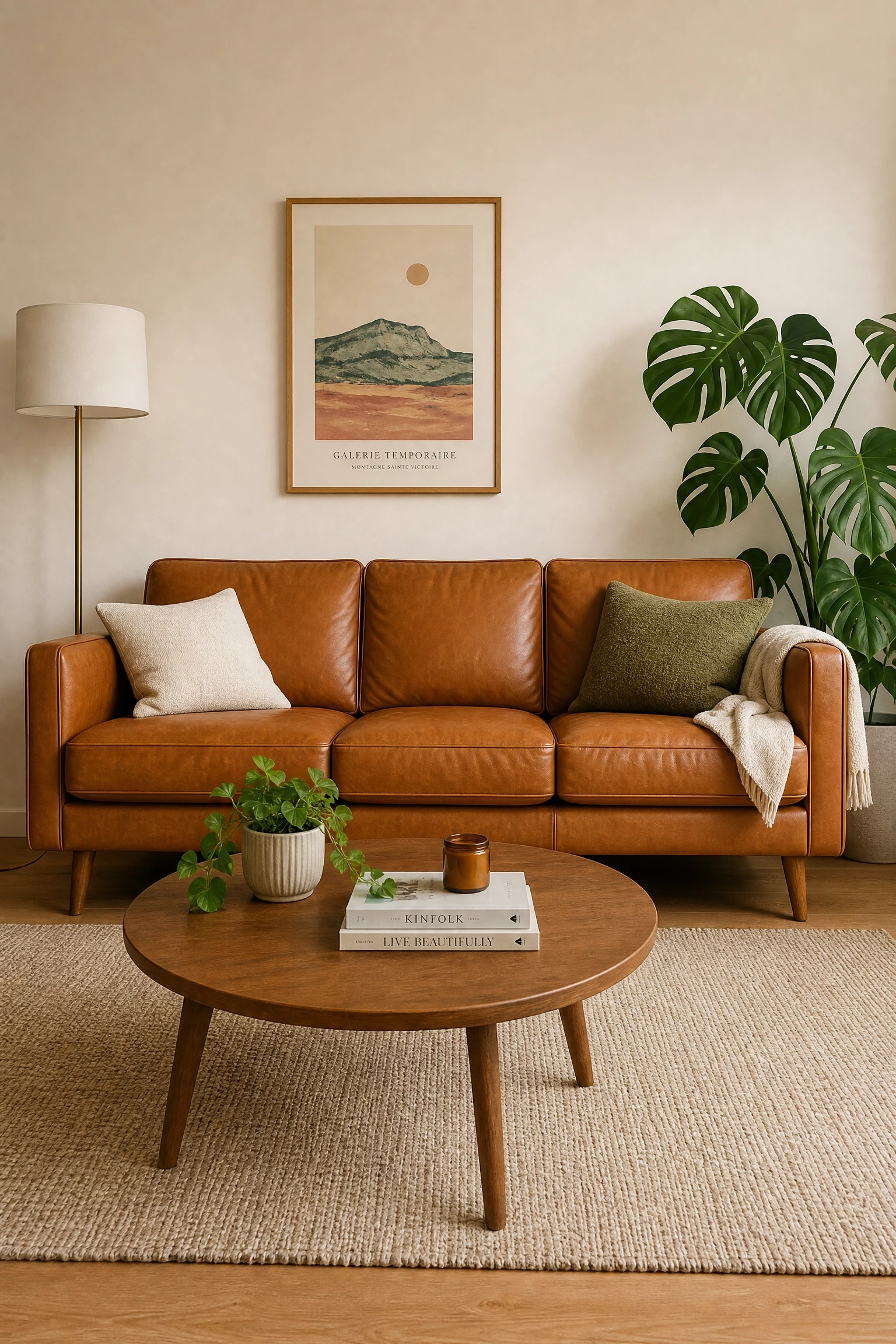 choose a sofa in a color that is not grey or beige in a living room