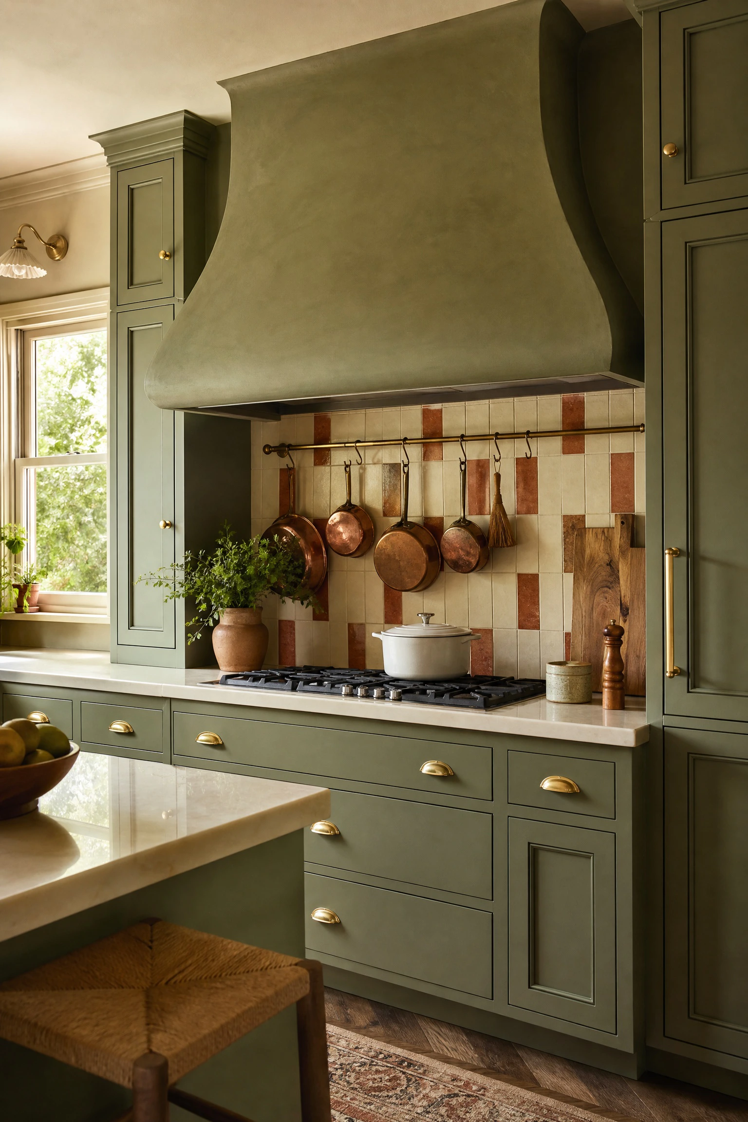 consider a range hood that makes a statement in a kitchen
