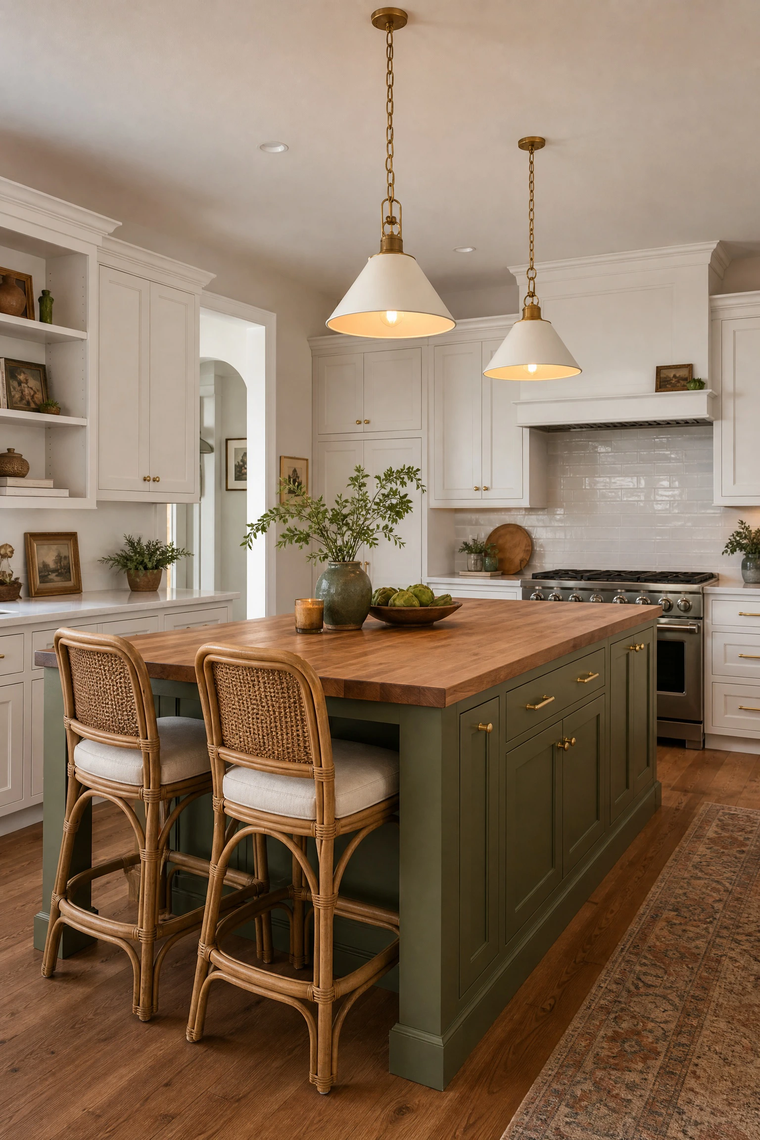 use avocado green on a kitchen island only