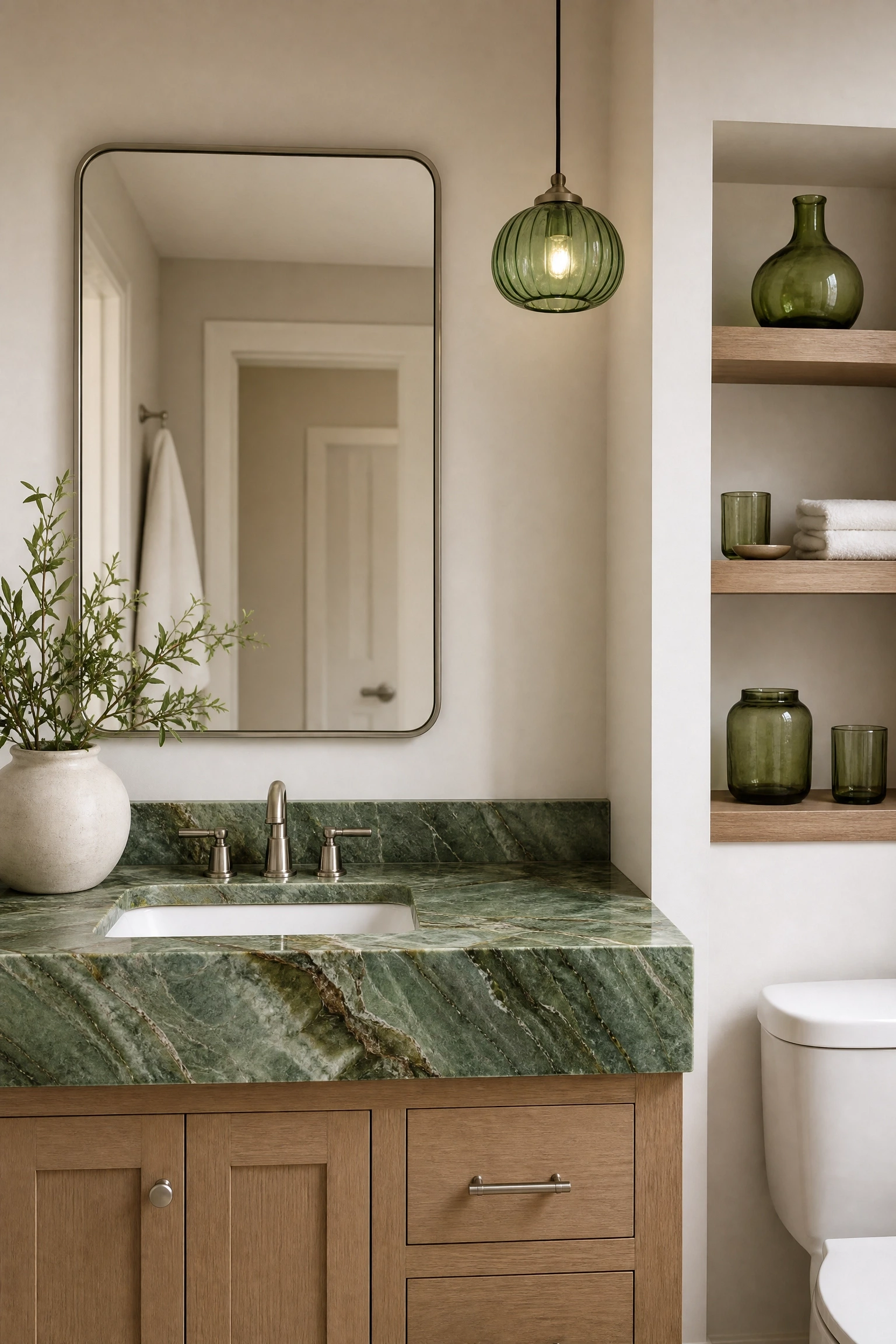 the bathroom that skips green paint entirely