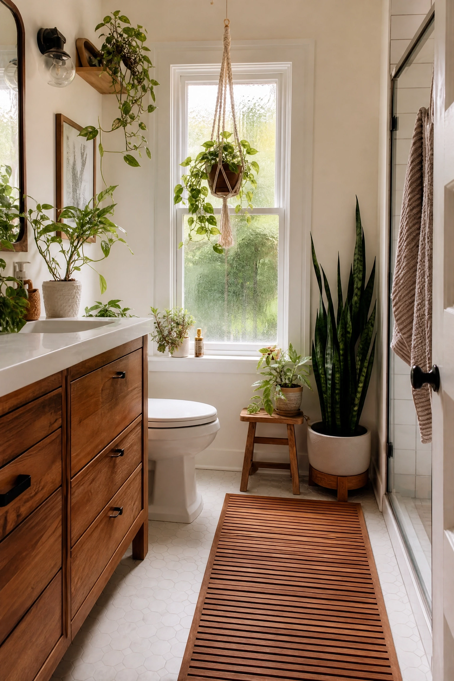 the jungle bathroom for people who actually garden