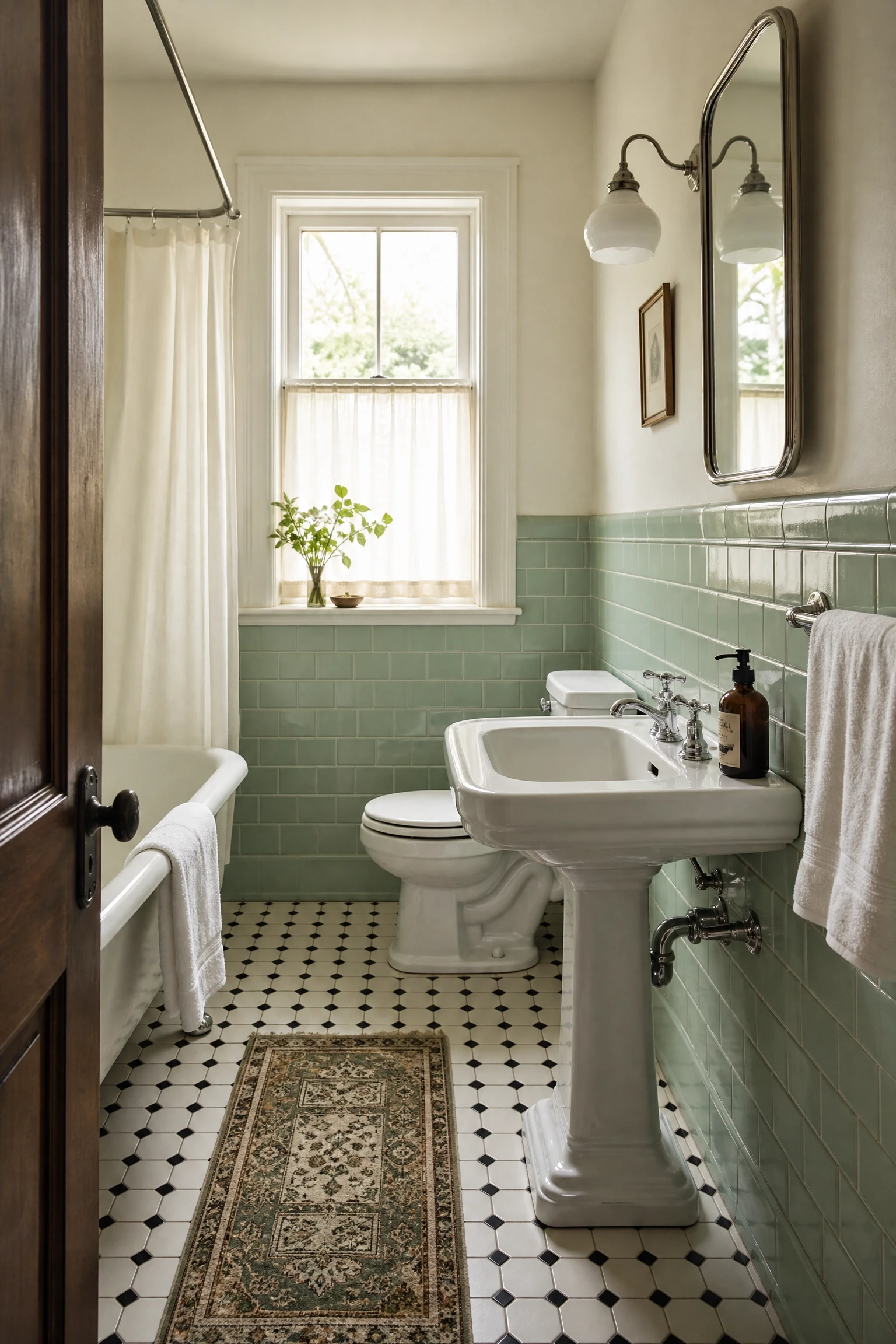 the vintage tile revival in a bathroom