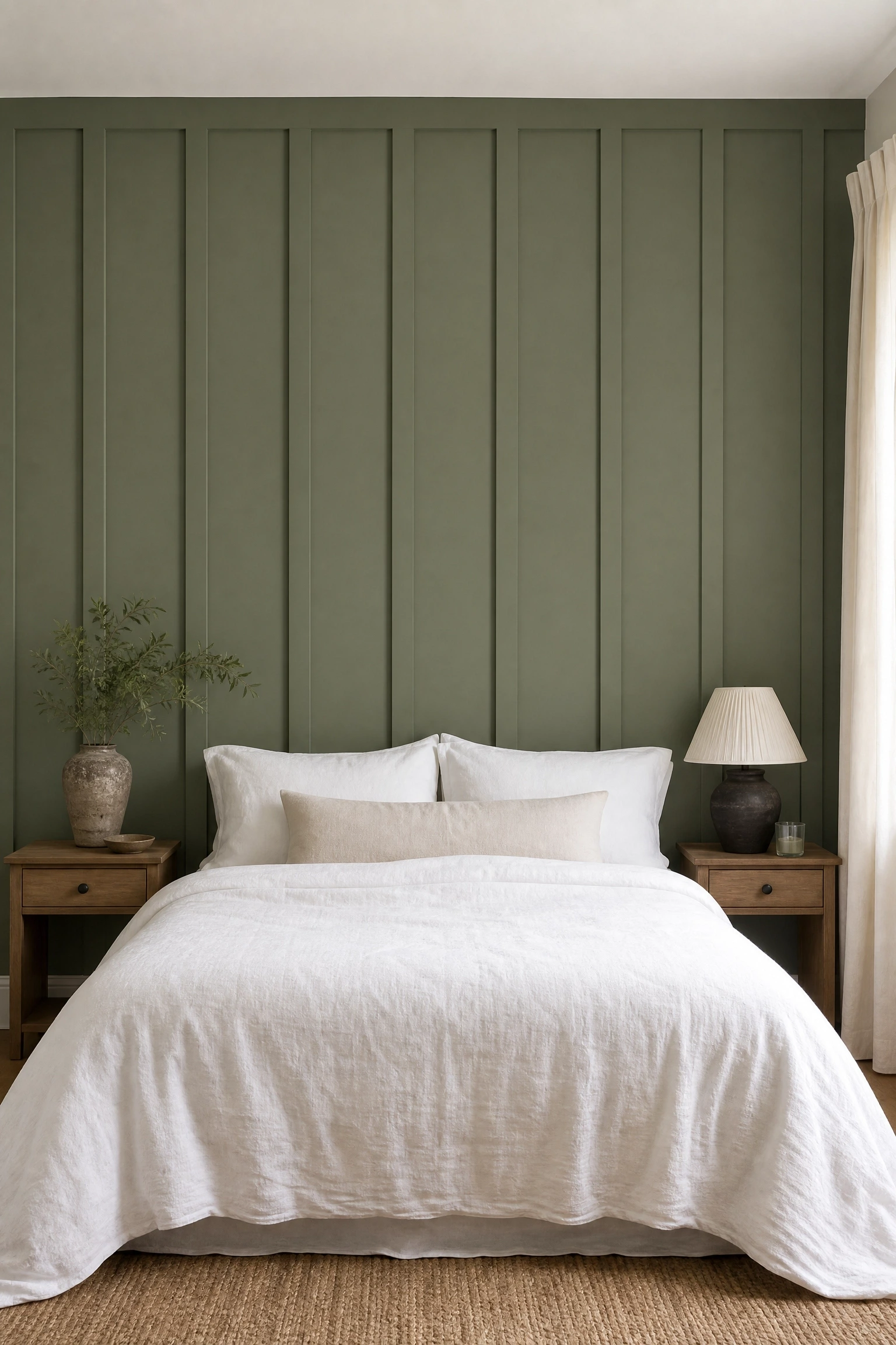 board and batten in a bedroom