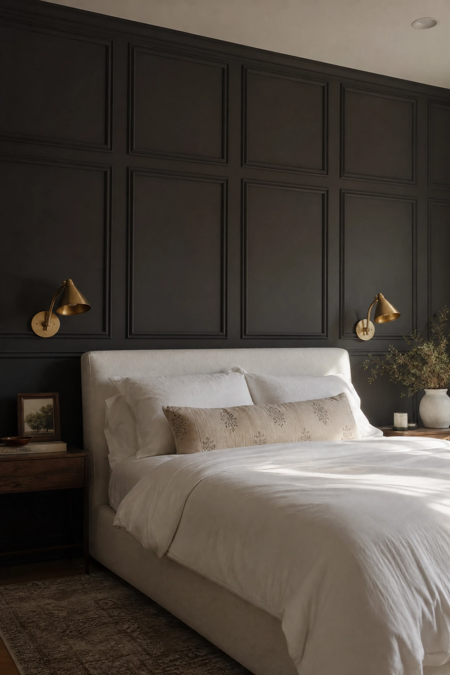 picture frame moulding in a bedroom