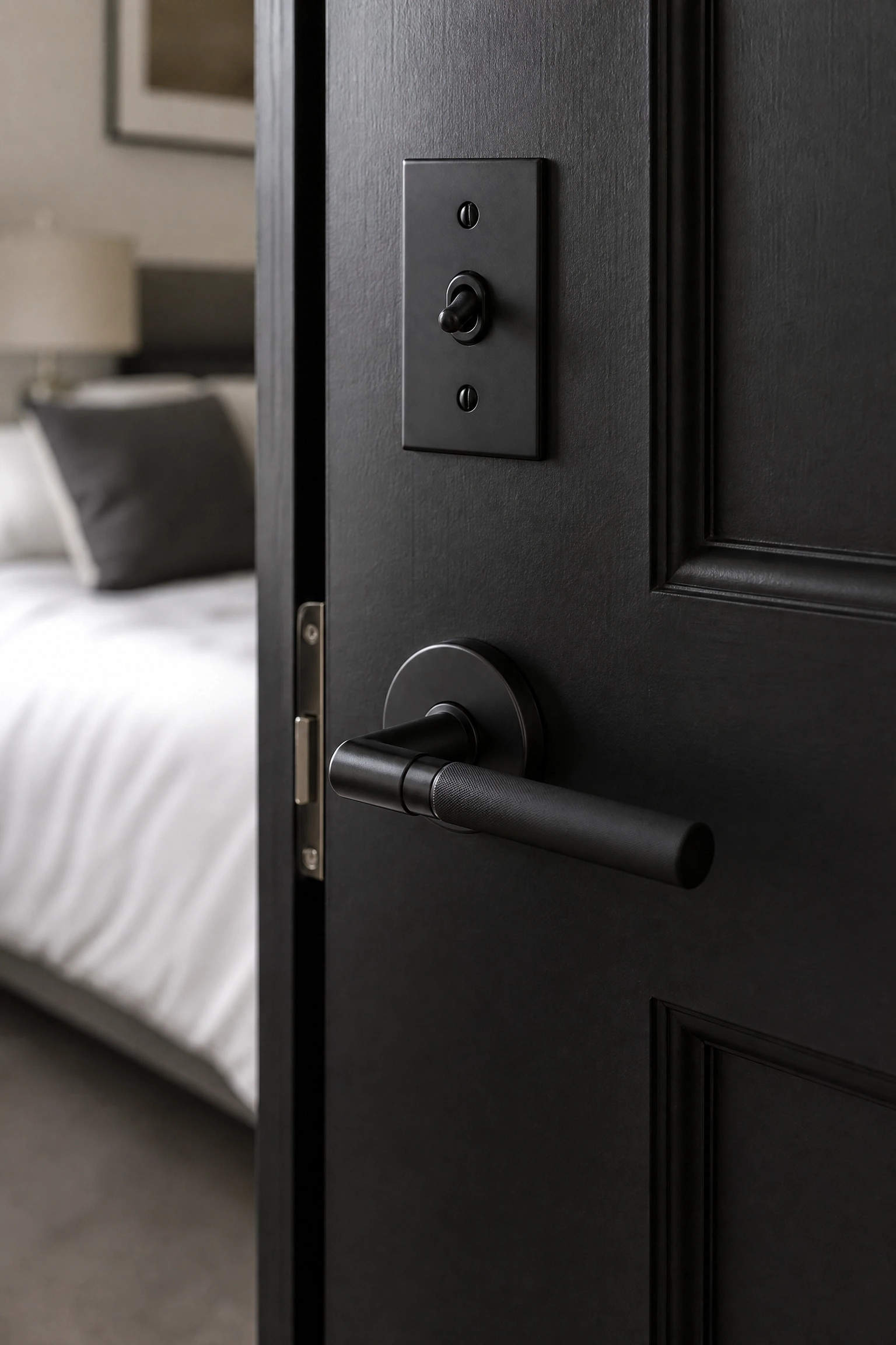 hardware and switch plates nobody notices until they are wrong in a bedroom