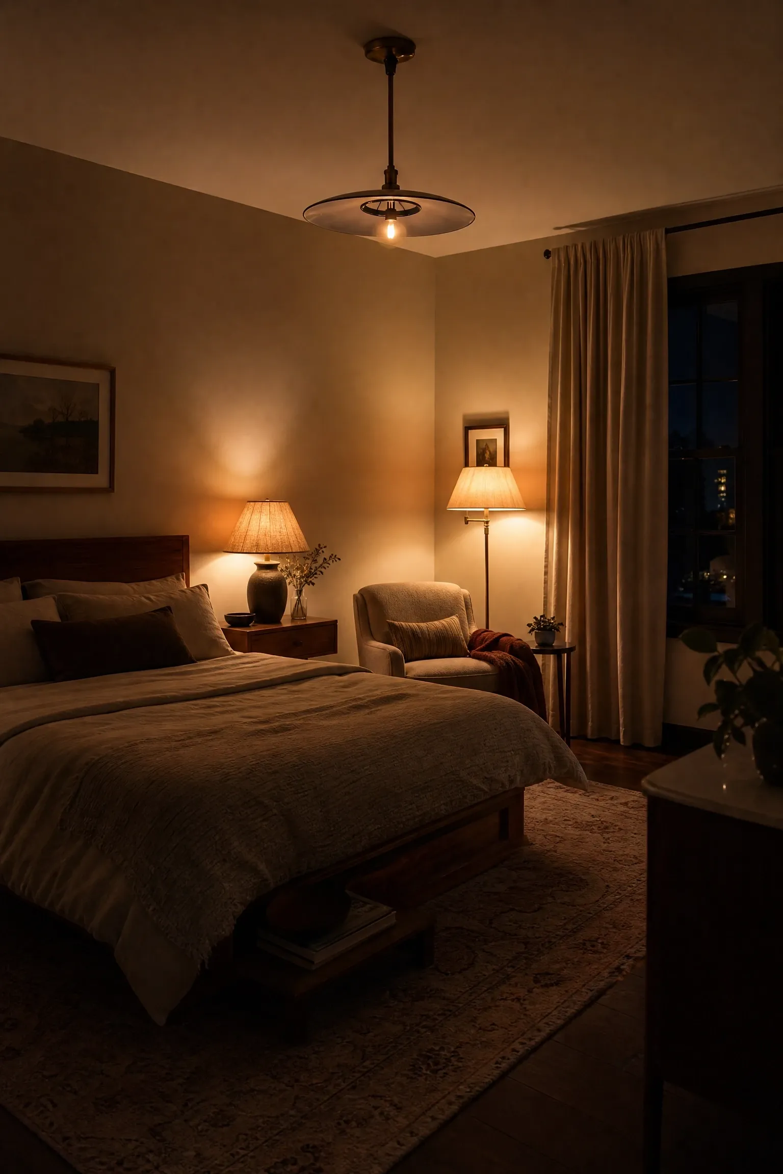 lighting that does more than one job in a bedroom