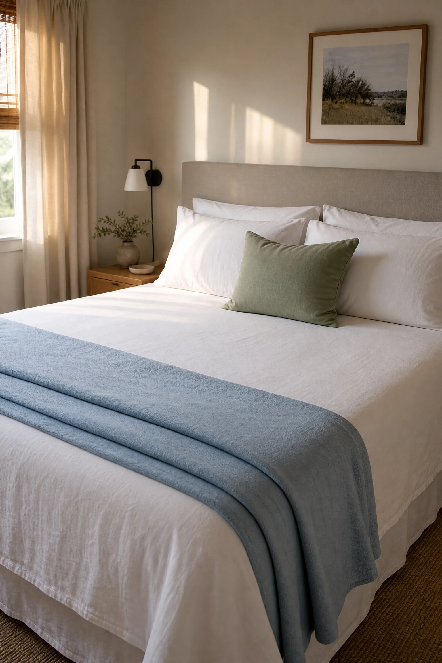 ditch the heavy duvet: feels lighter, looks more deliberate in a bedroom