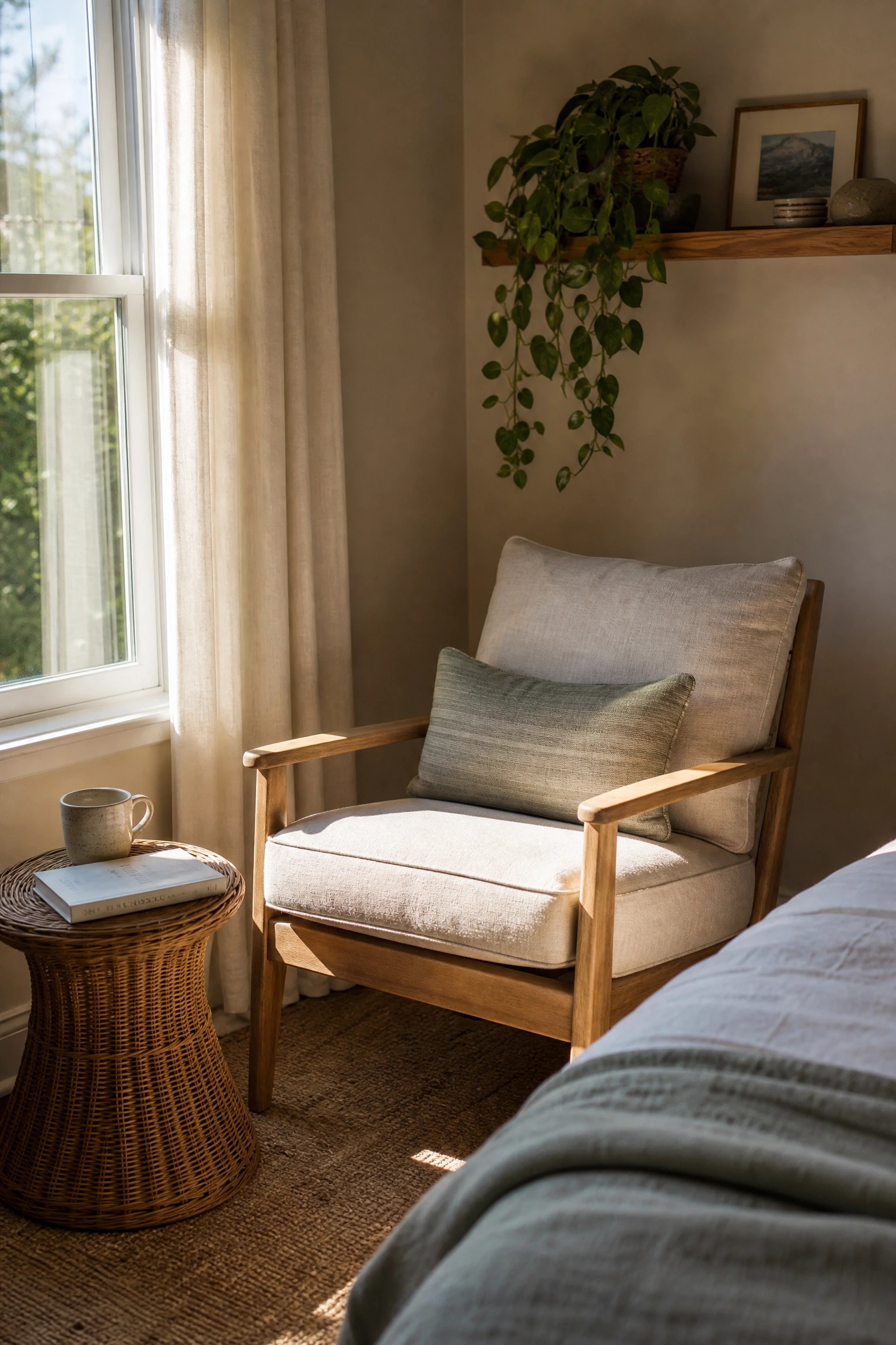 style a morning ritual corner: feels intentional, looks like a retreat in a bedroom