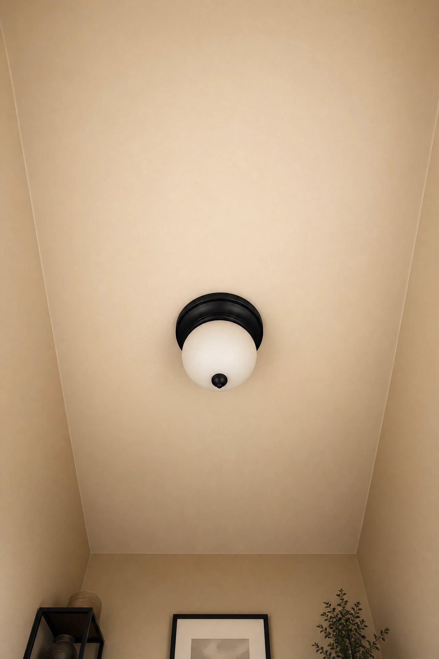 bring beige in through the ceiling for a cohesive, enveloping feel in a office