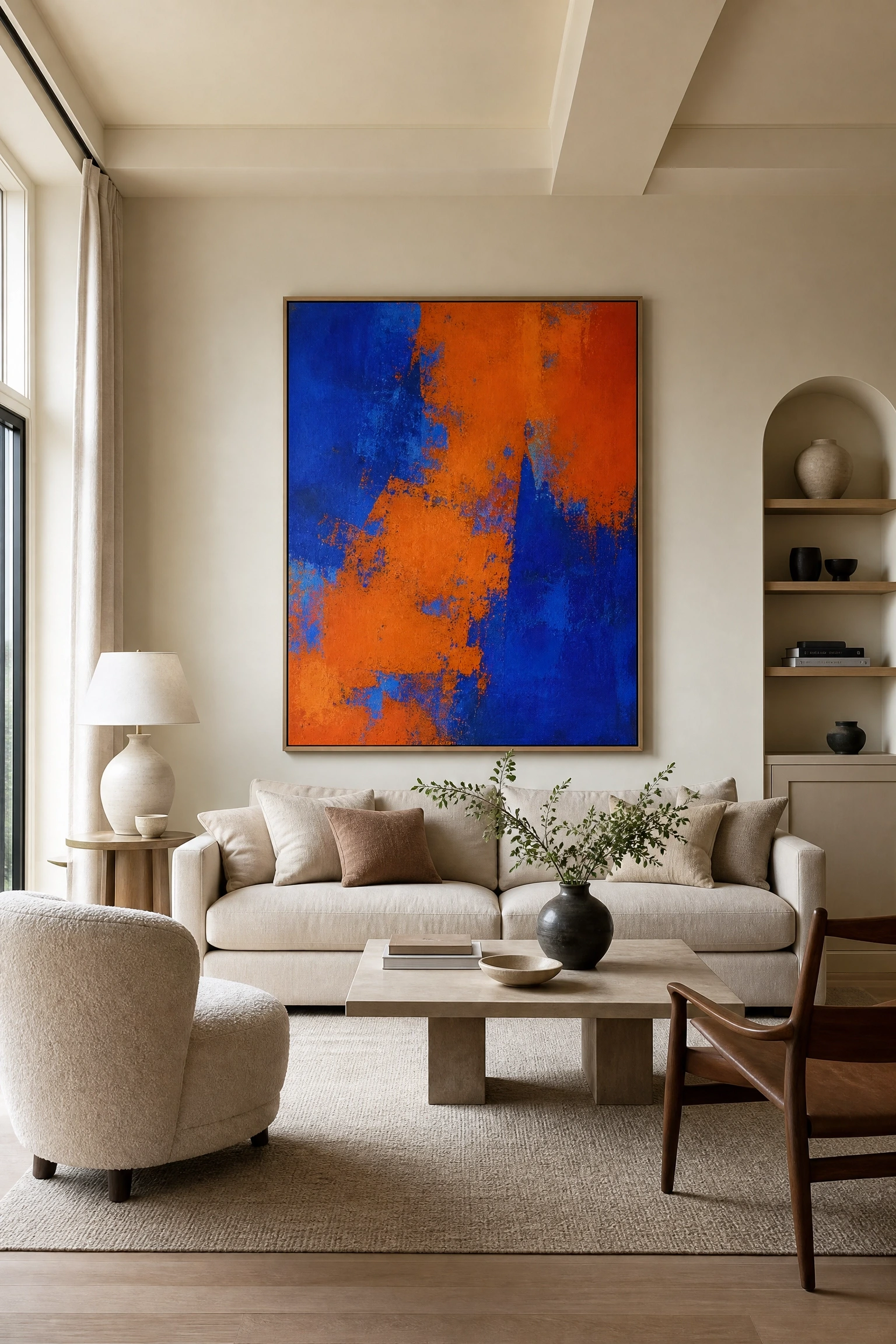 the room is finished but still does not feel like you: add one unexpected element in a living room