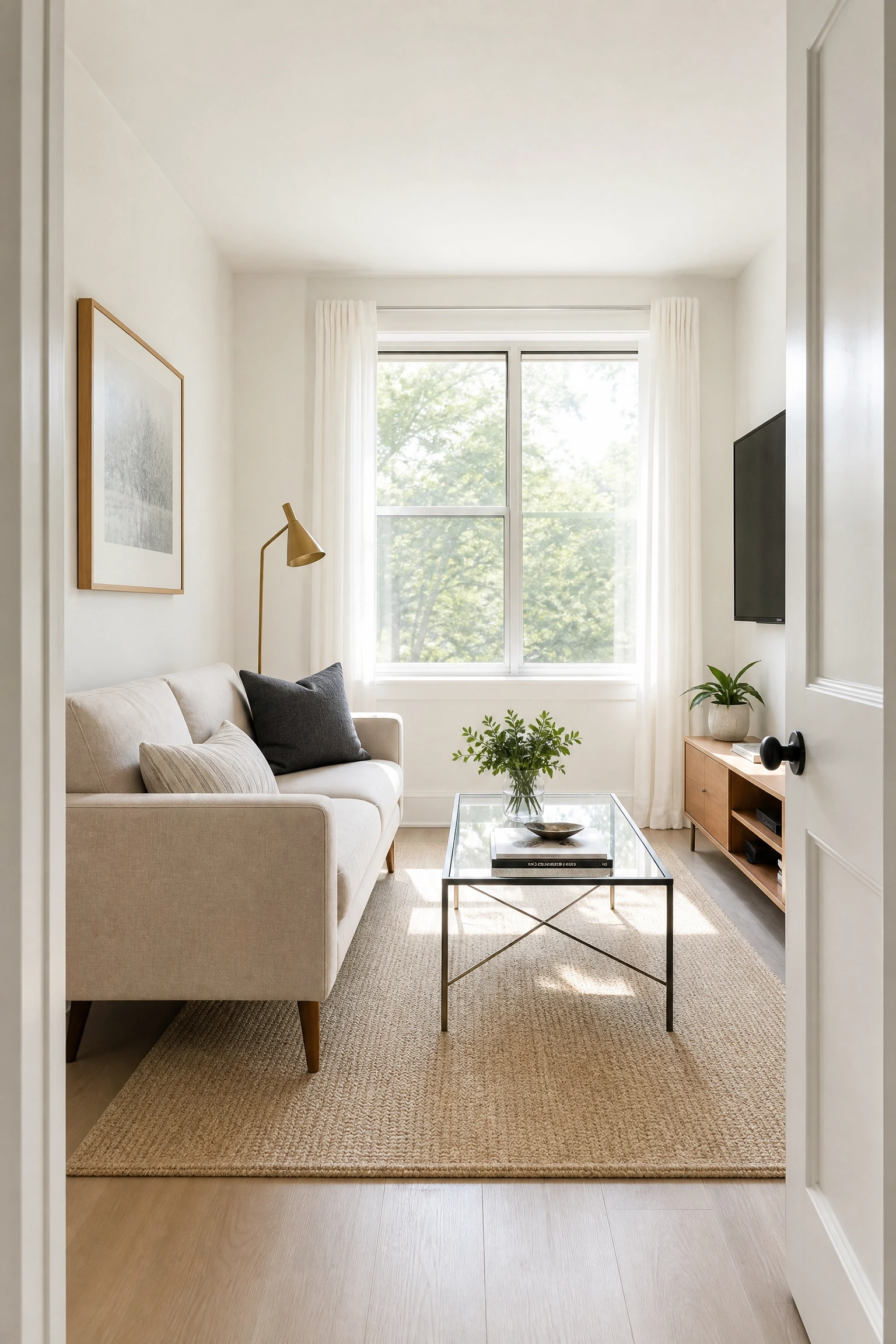 the room is small and the couch feels too heavy: choose leg visibility in a living room