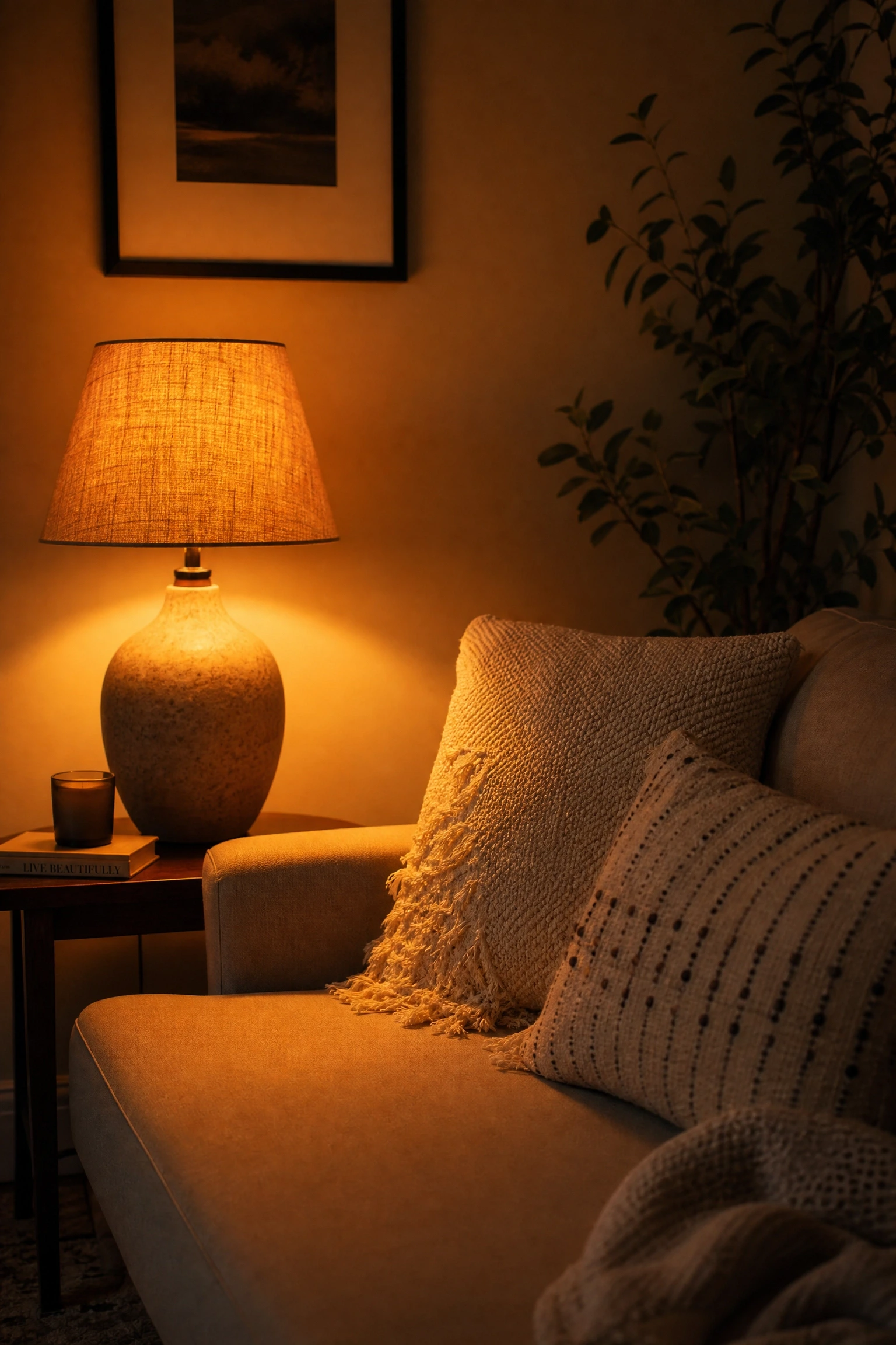 the space feels cold and gray: fix the lighting first in a living room