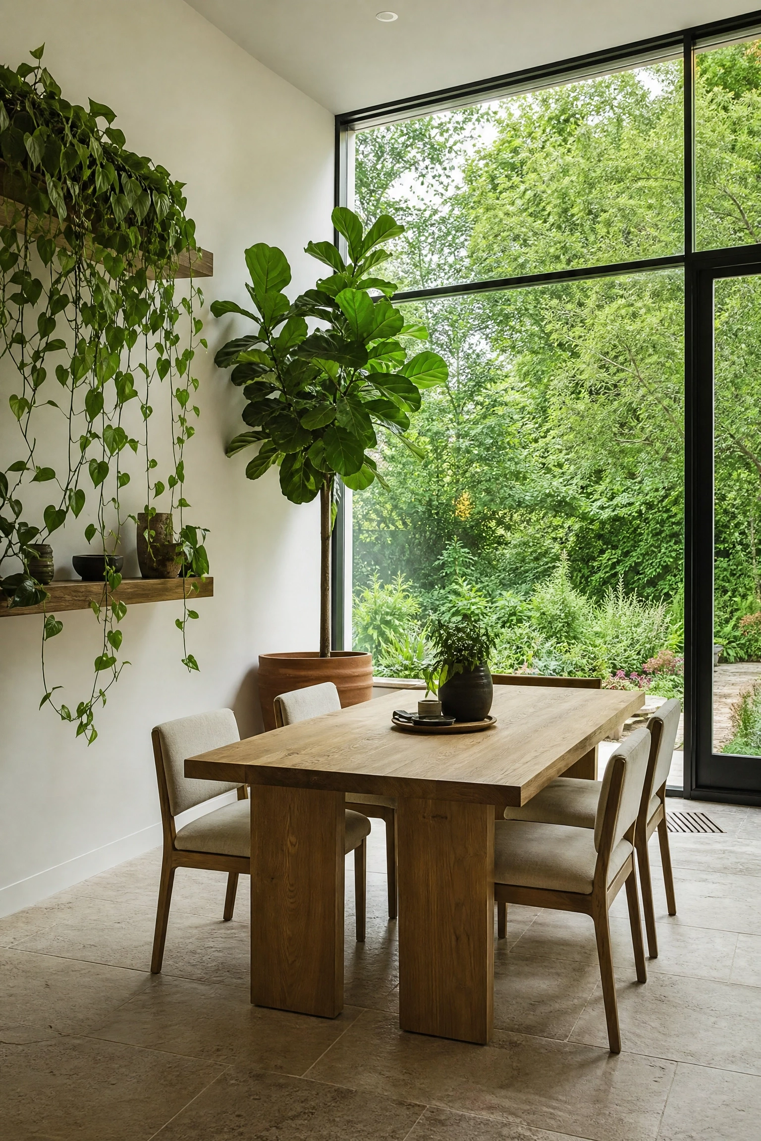 biophilic dining: bringing the outside in in a dining room