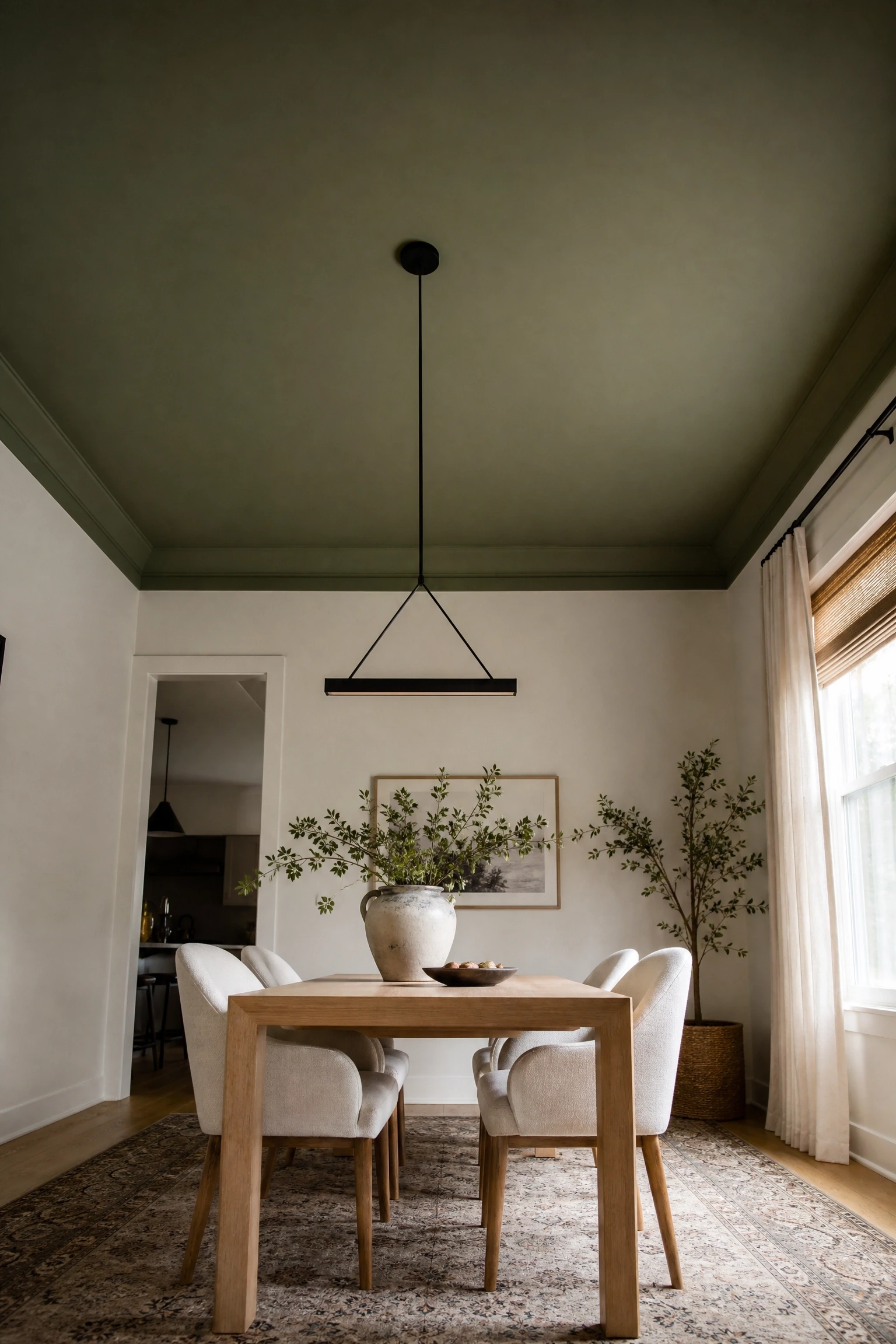 ceiling details that change the whole room in a dining room