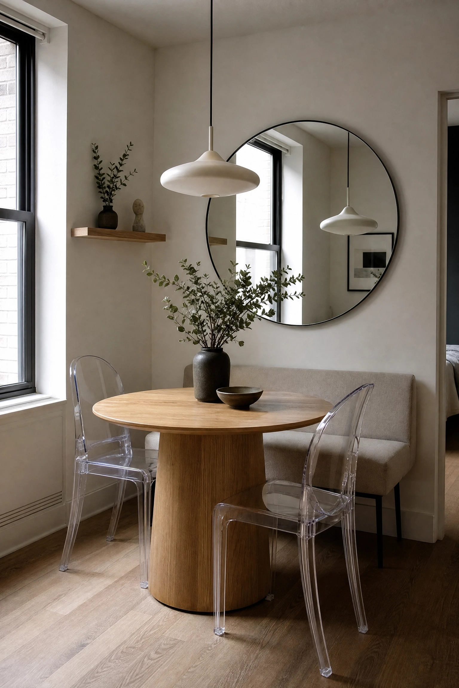compact contemporary: dining well in a small space in a dining room
