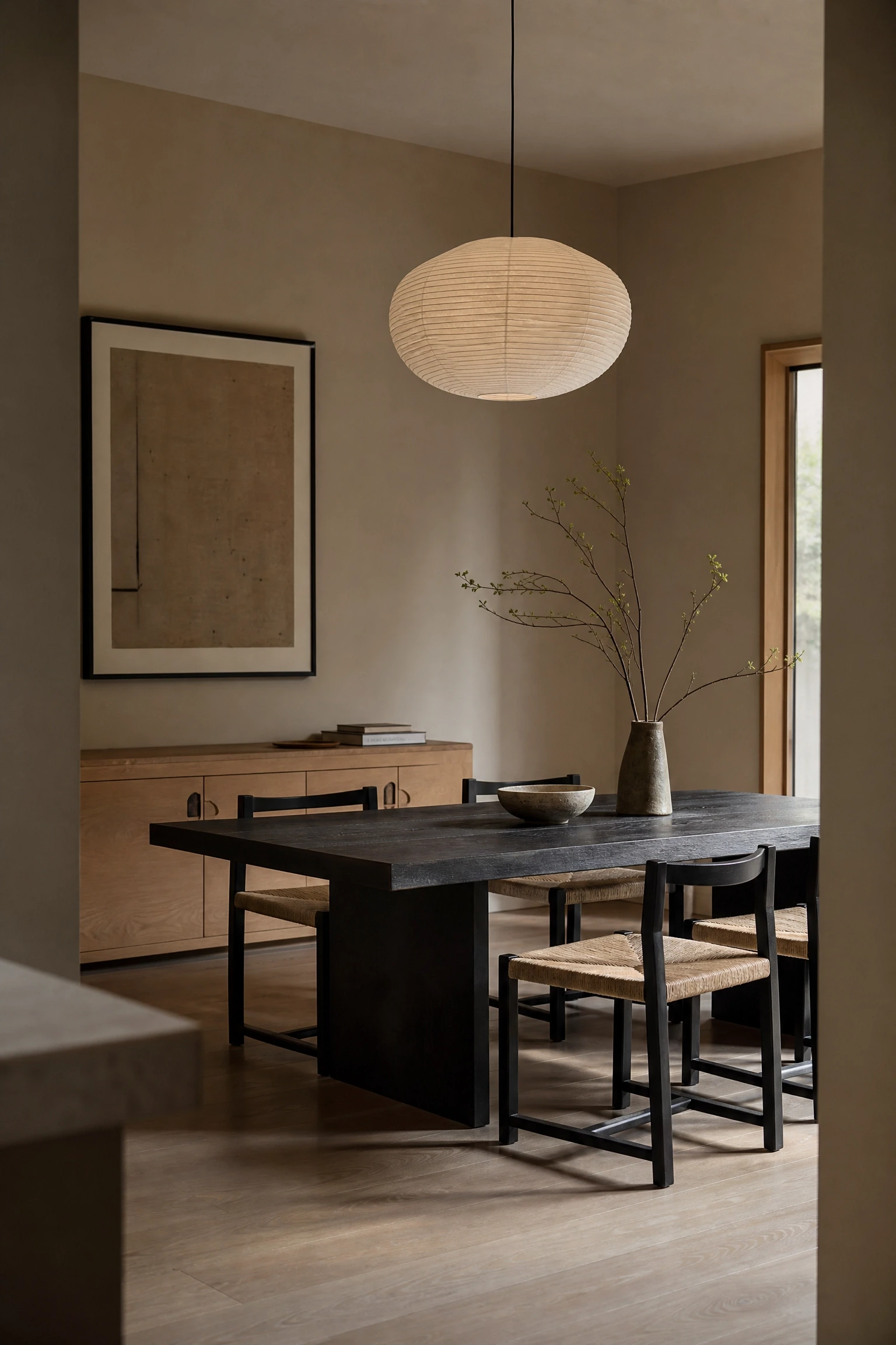 japandi dining: where japanese and scandinavian design meet in a dining room