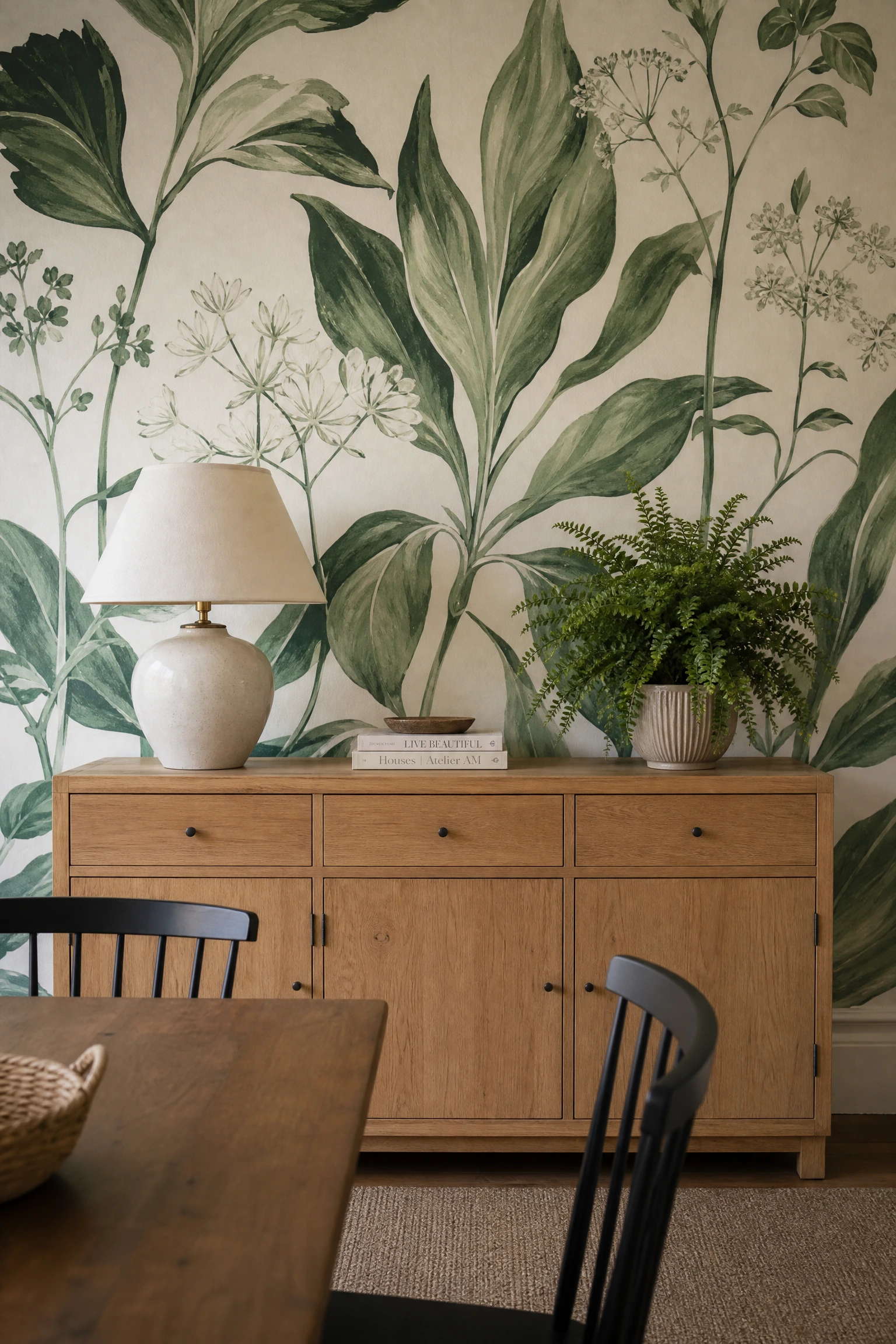 wallpaper is back in dining rooms, and it is making a statement