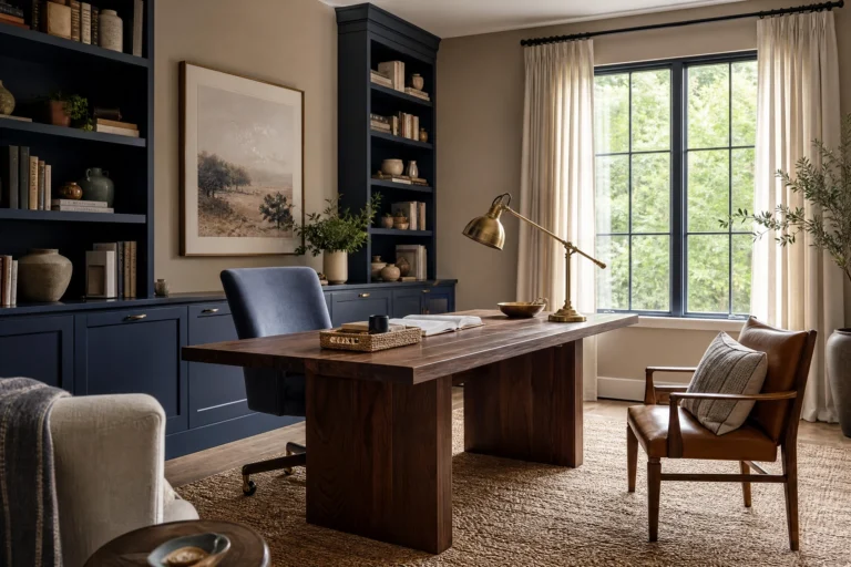 Blue and Beige Home Office Looks Worth Trying Right Now