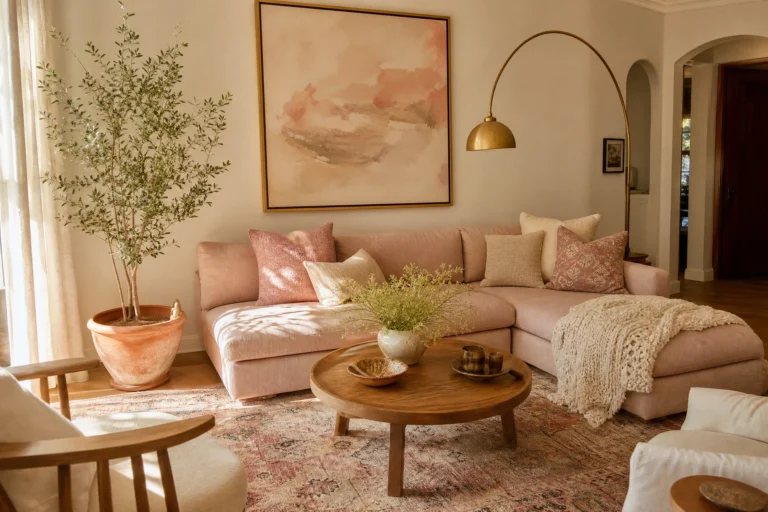 Beige and Pink Living Room Ideas That Feel Warm, Chic, and Totally Liveable