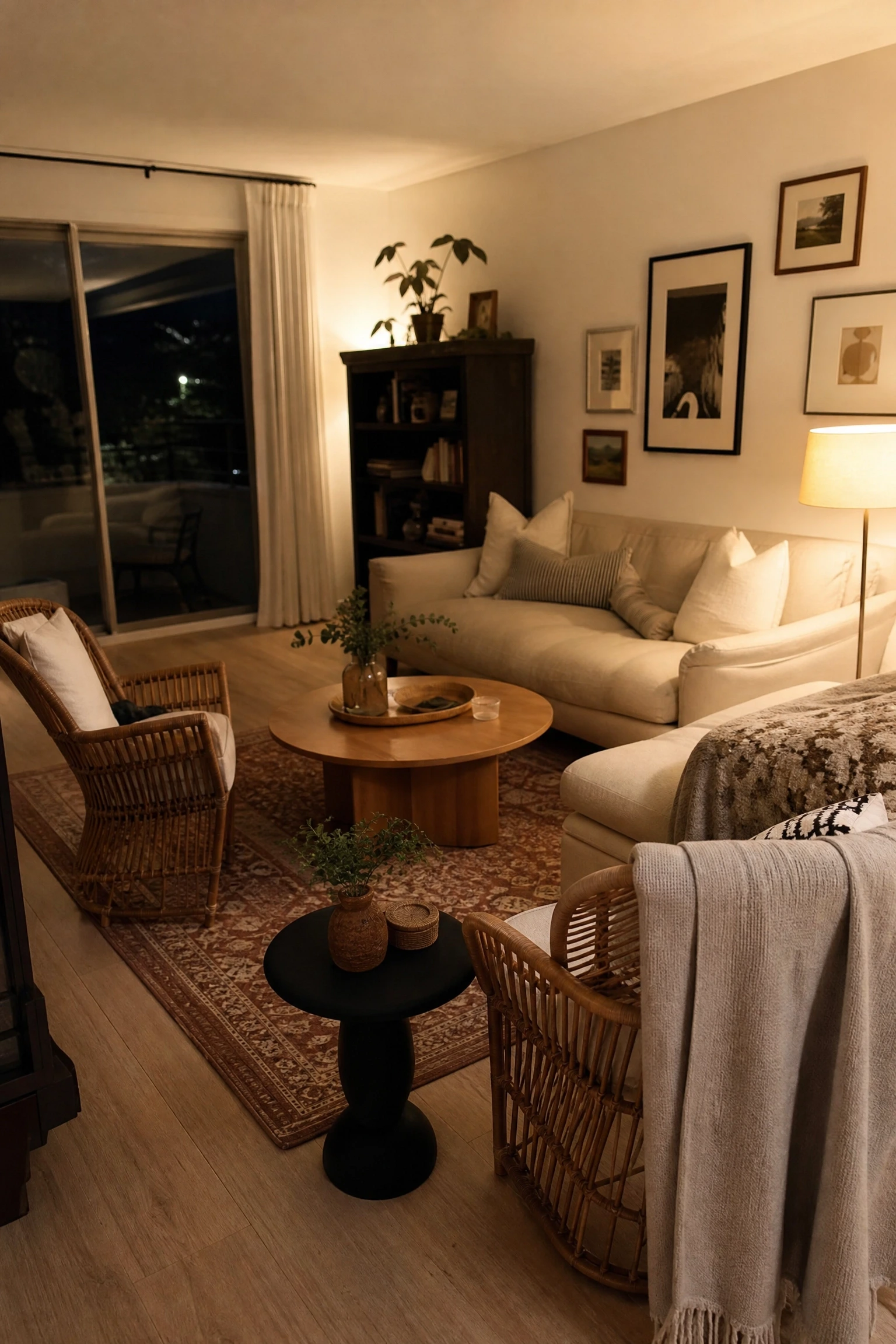 create a conversation circle instead of a tv-facing row in a living room