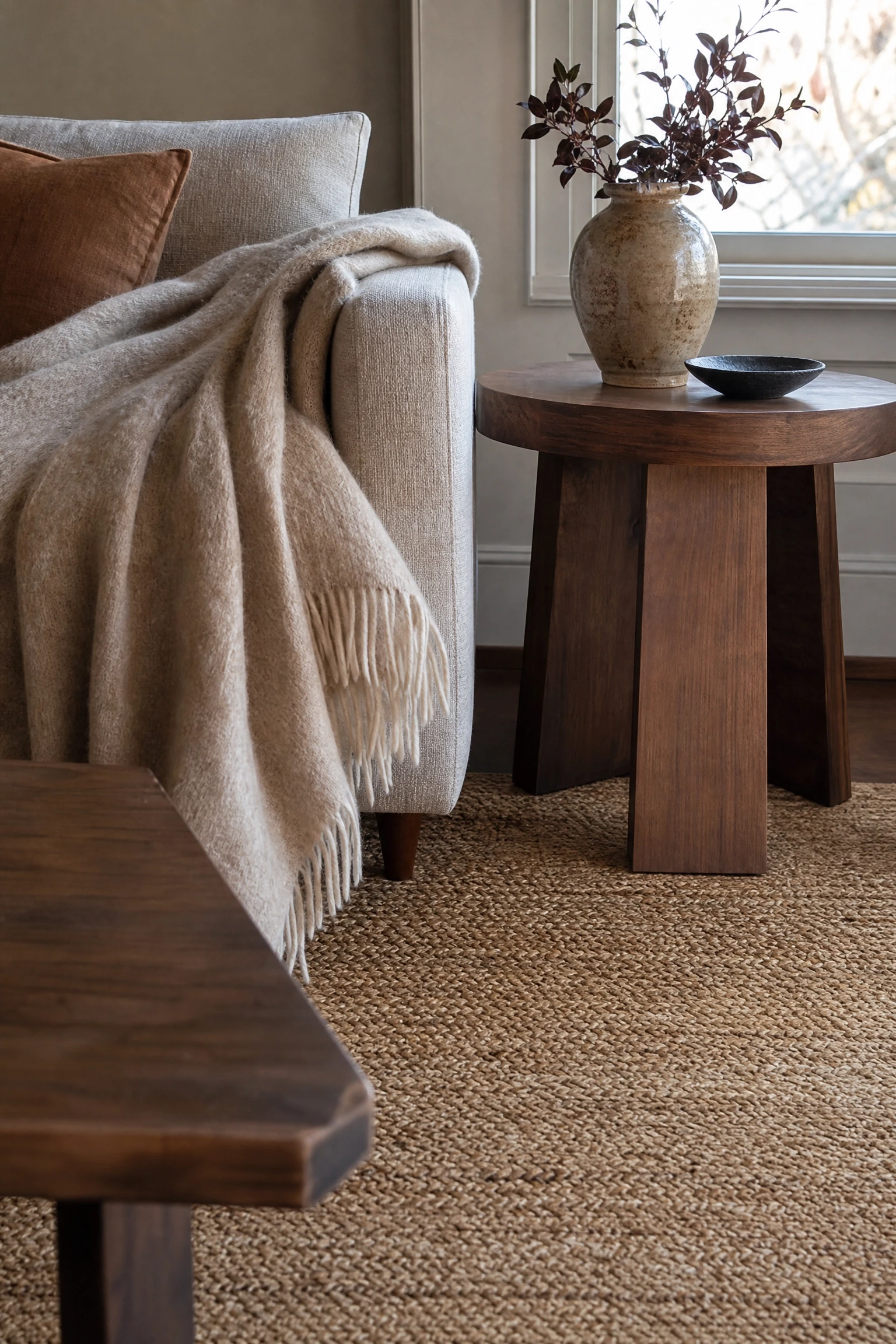 layer at least three textures in every room in a living room