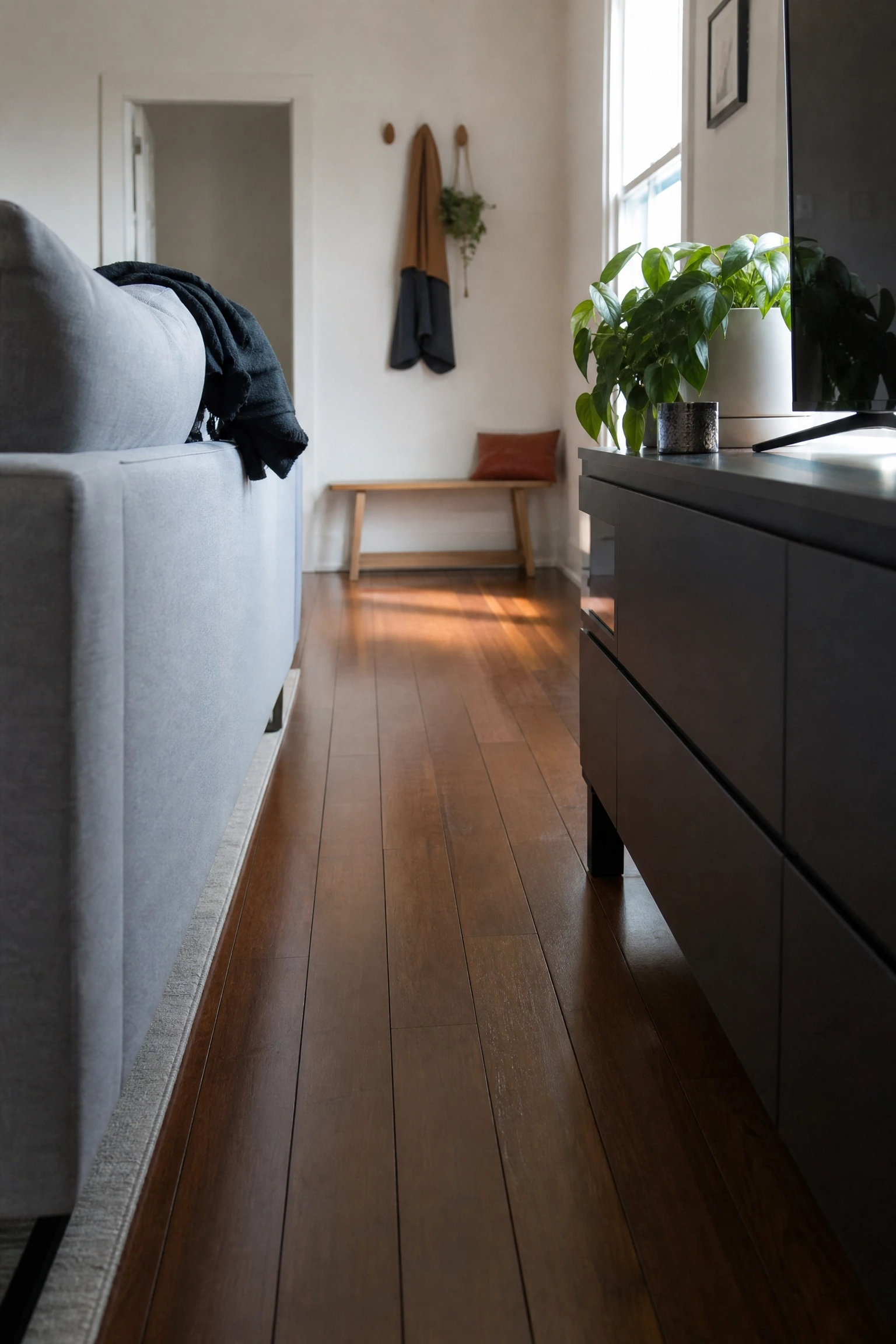 leave walking paths at least 30 inches wide in a living room