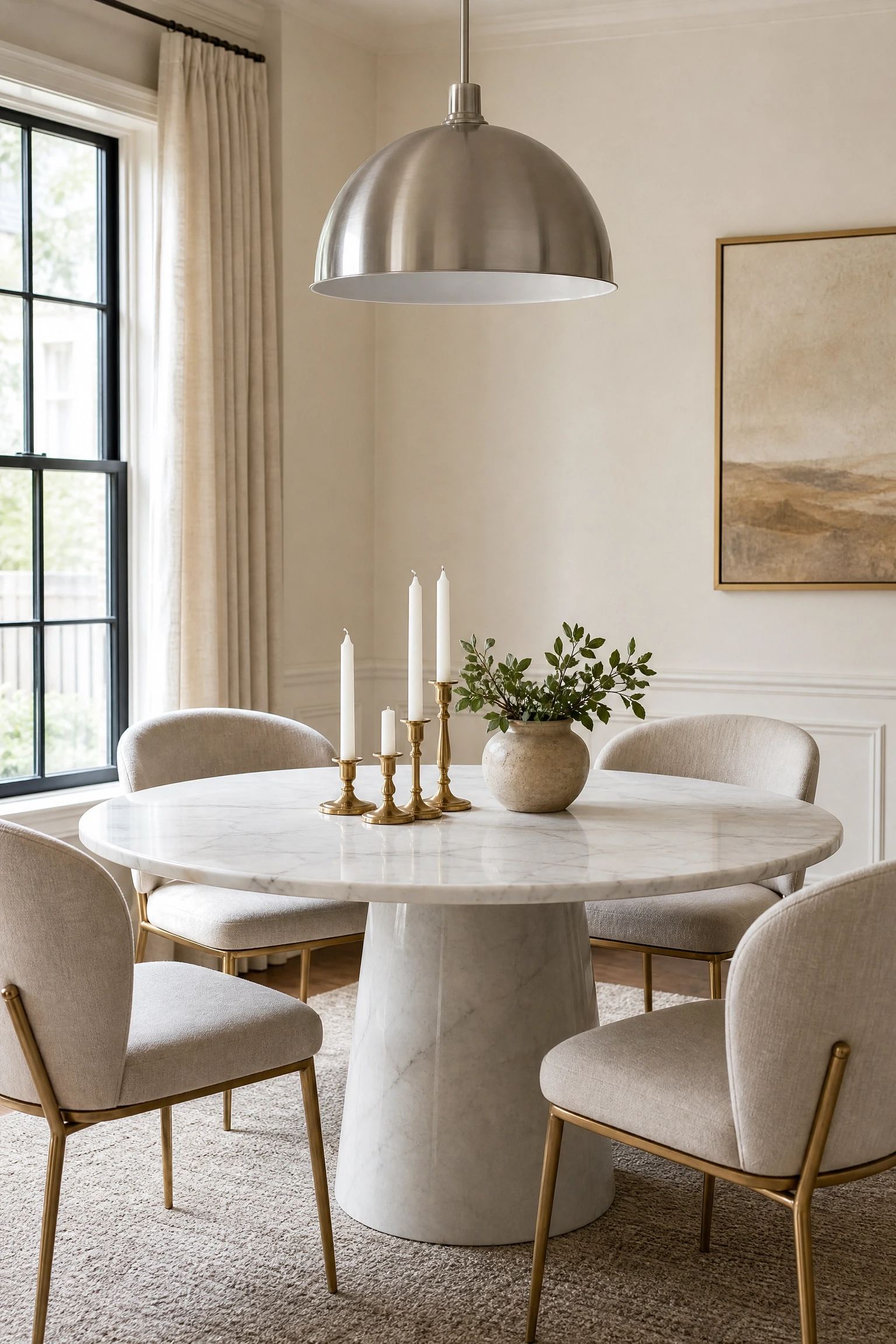 metal mixing guide for dining room pendants