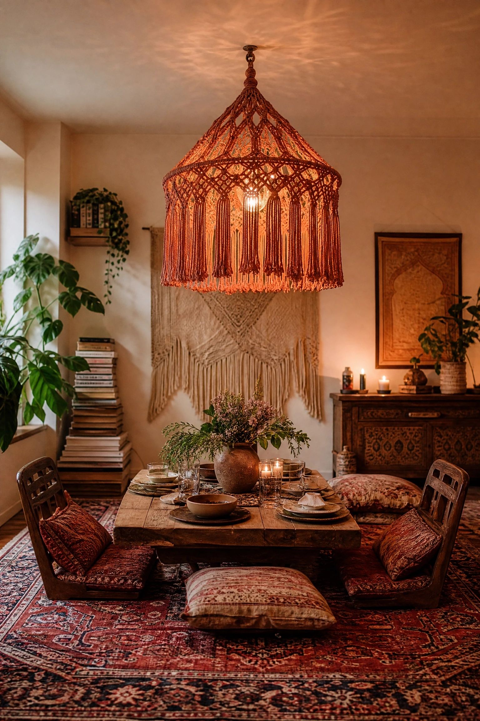 the bohemian room where rules do not apply in a dining room