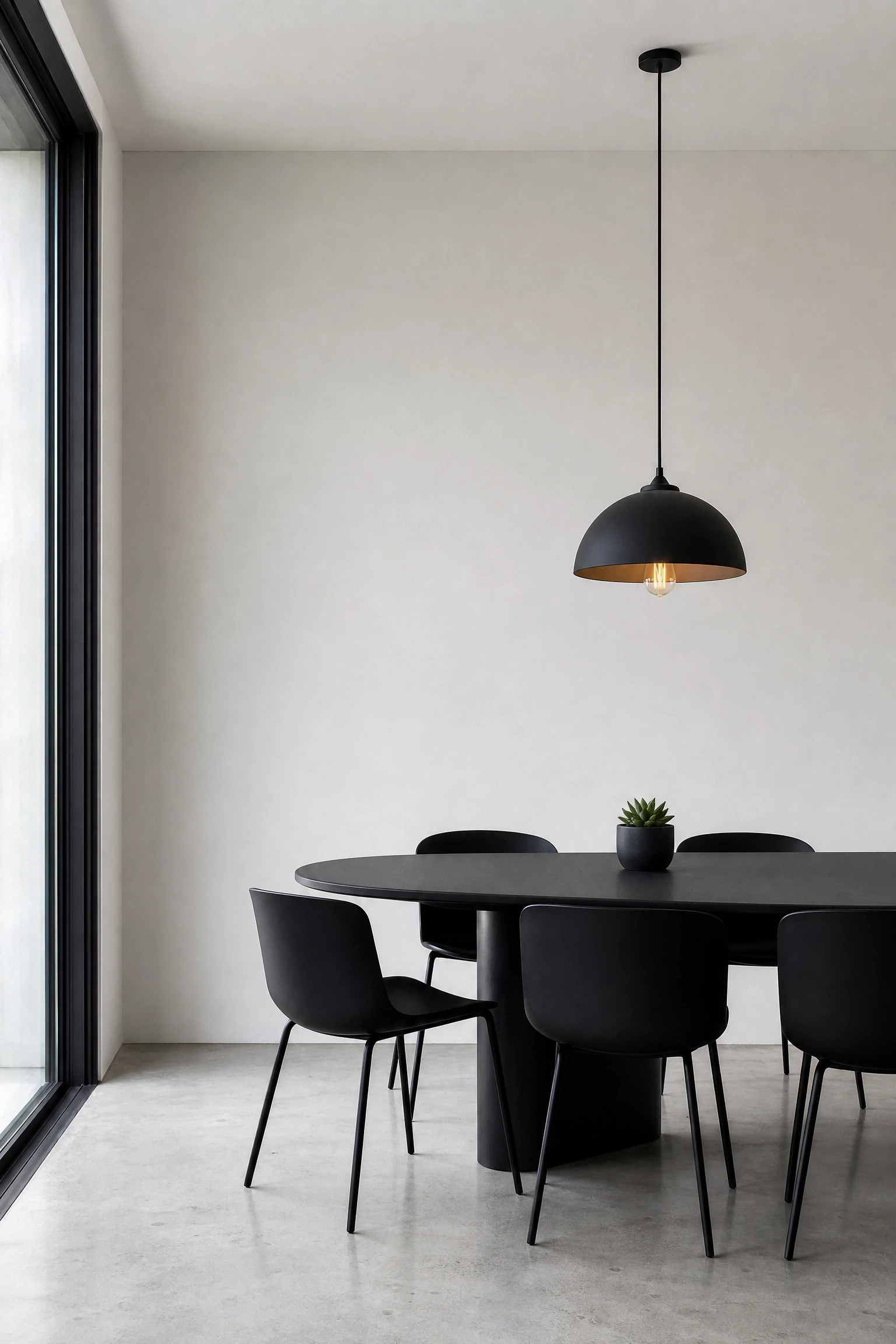 the modern minimalist room that needs one clear focal point in a dining room