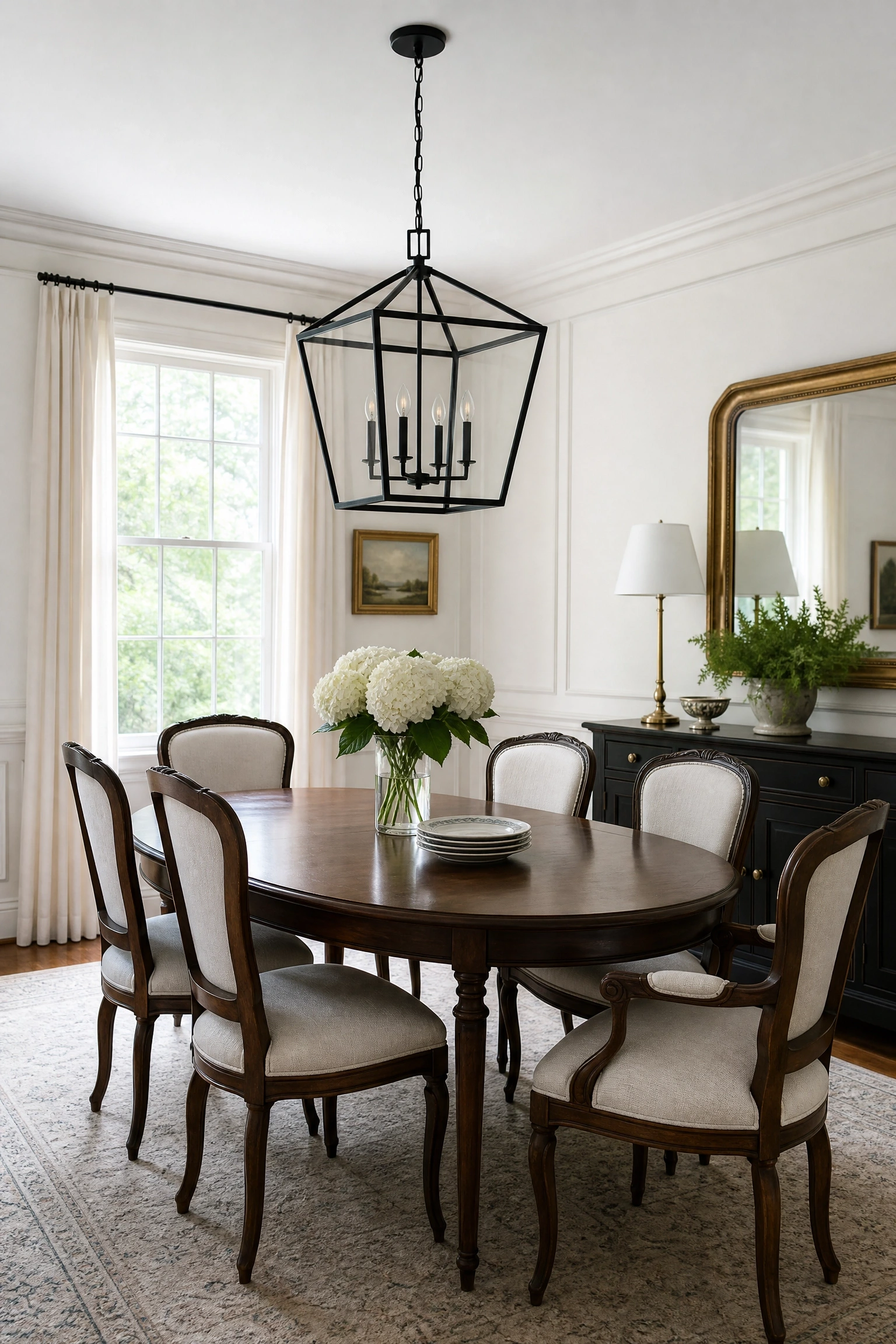 the traditional room that wants to feel updated without a full renovation in a dining room