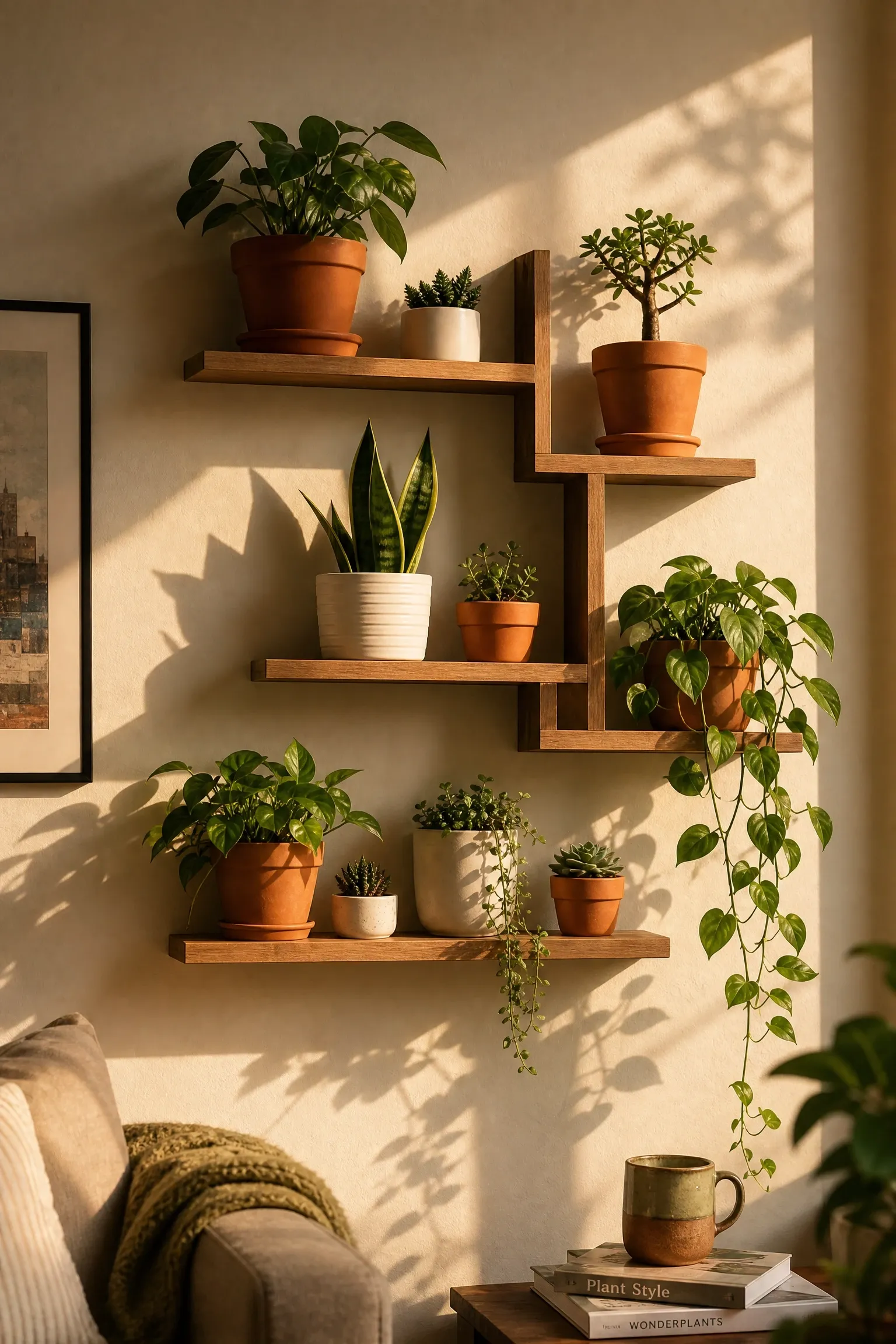 building a plant shelf that does not look like clutter