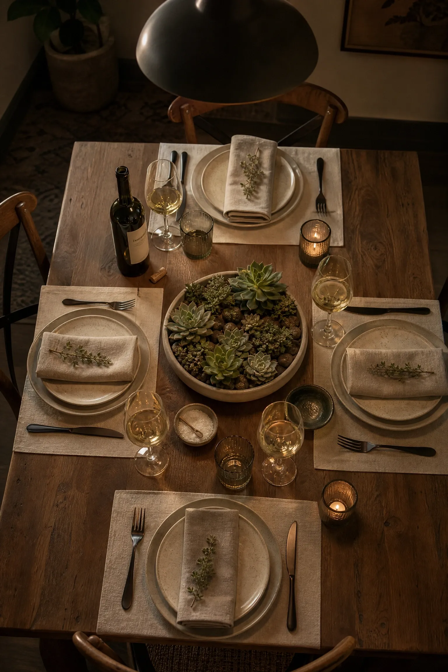 the dining table centerpiece that is not flowers