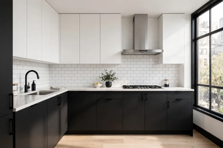 Black and white modern kitchen