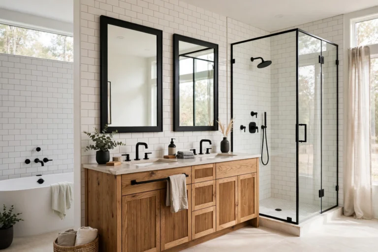 Bathroom black fixtures
