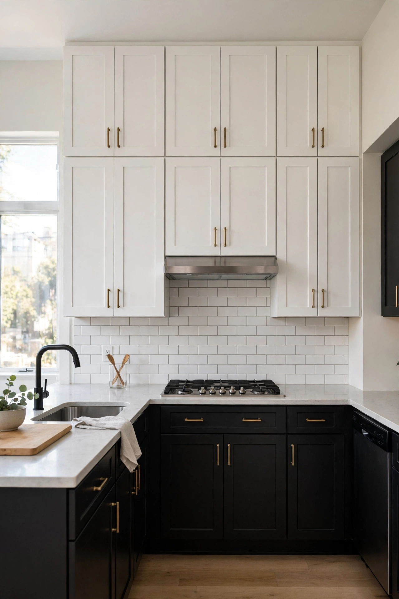 Black and white modern kitchen
