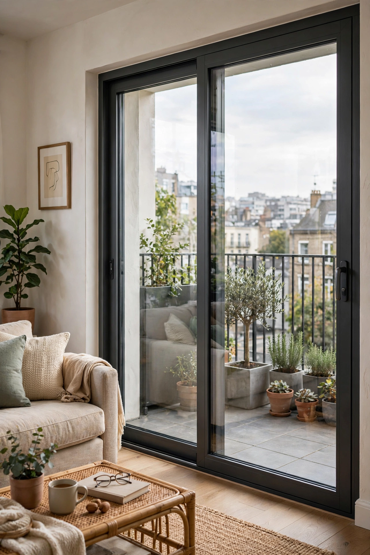 Closed apartment balcony