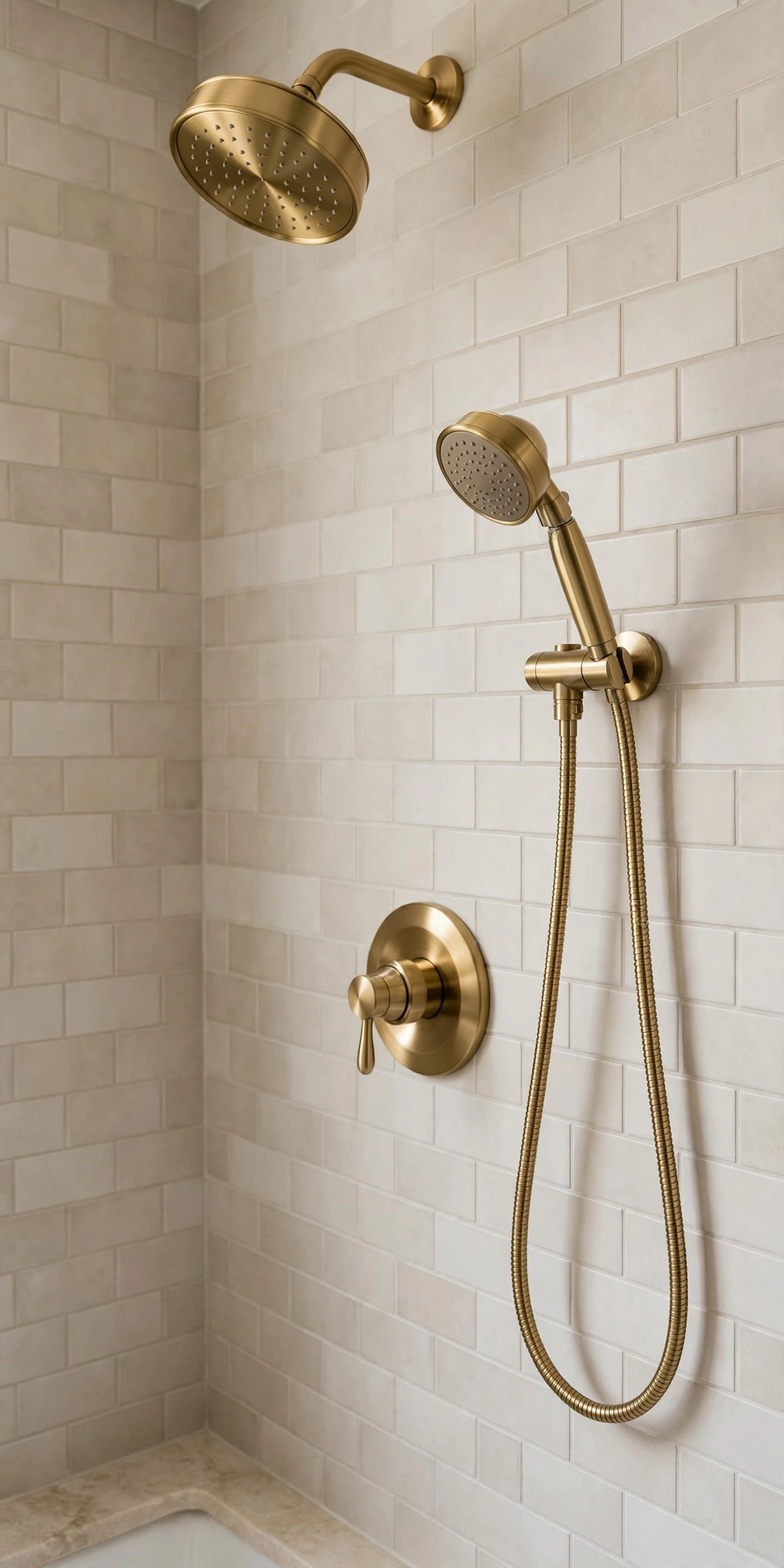 Bathroom gold accents