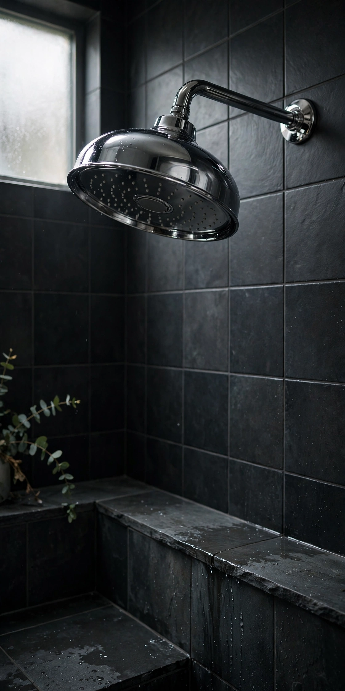 Bathroom silver fixtures