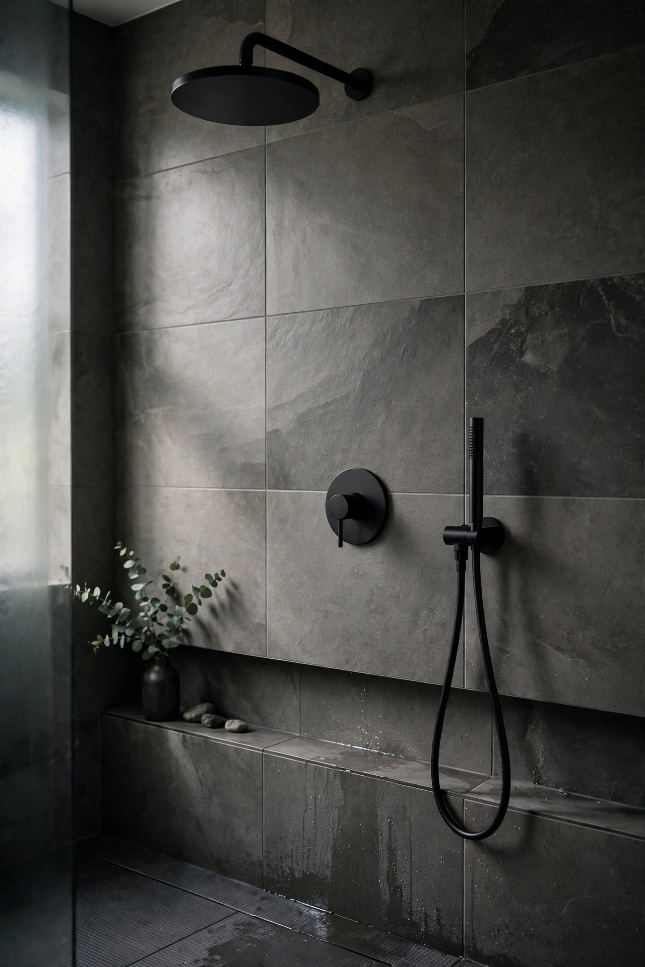 Bathroom black fixtures